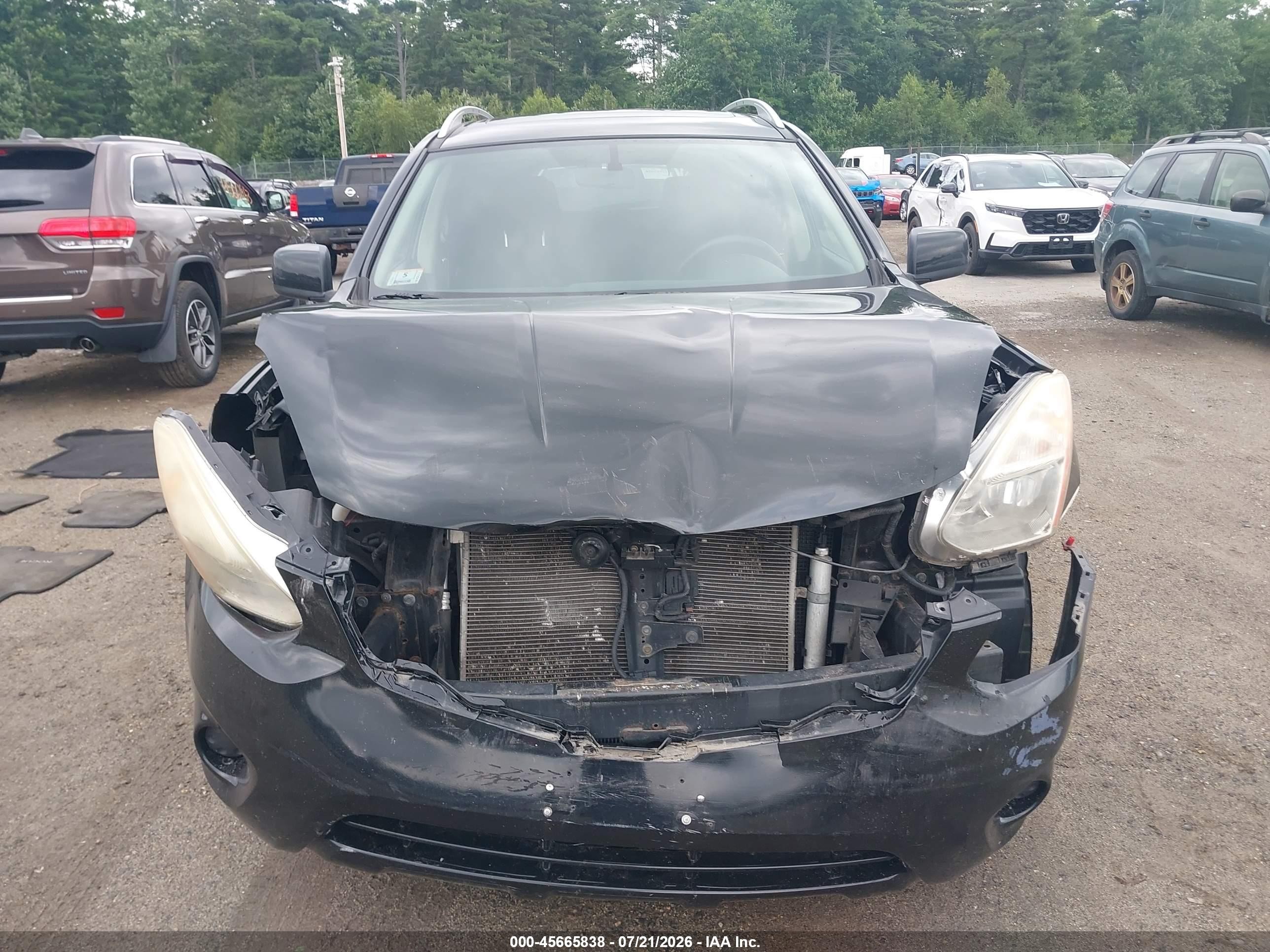2012 Nissan Rogue Sv Черный vin: JN8AS5MV4CW718951