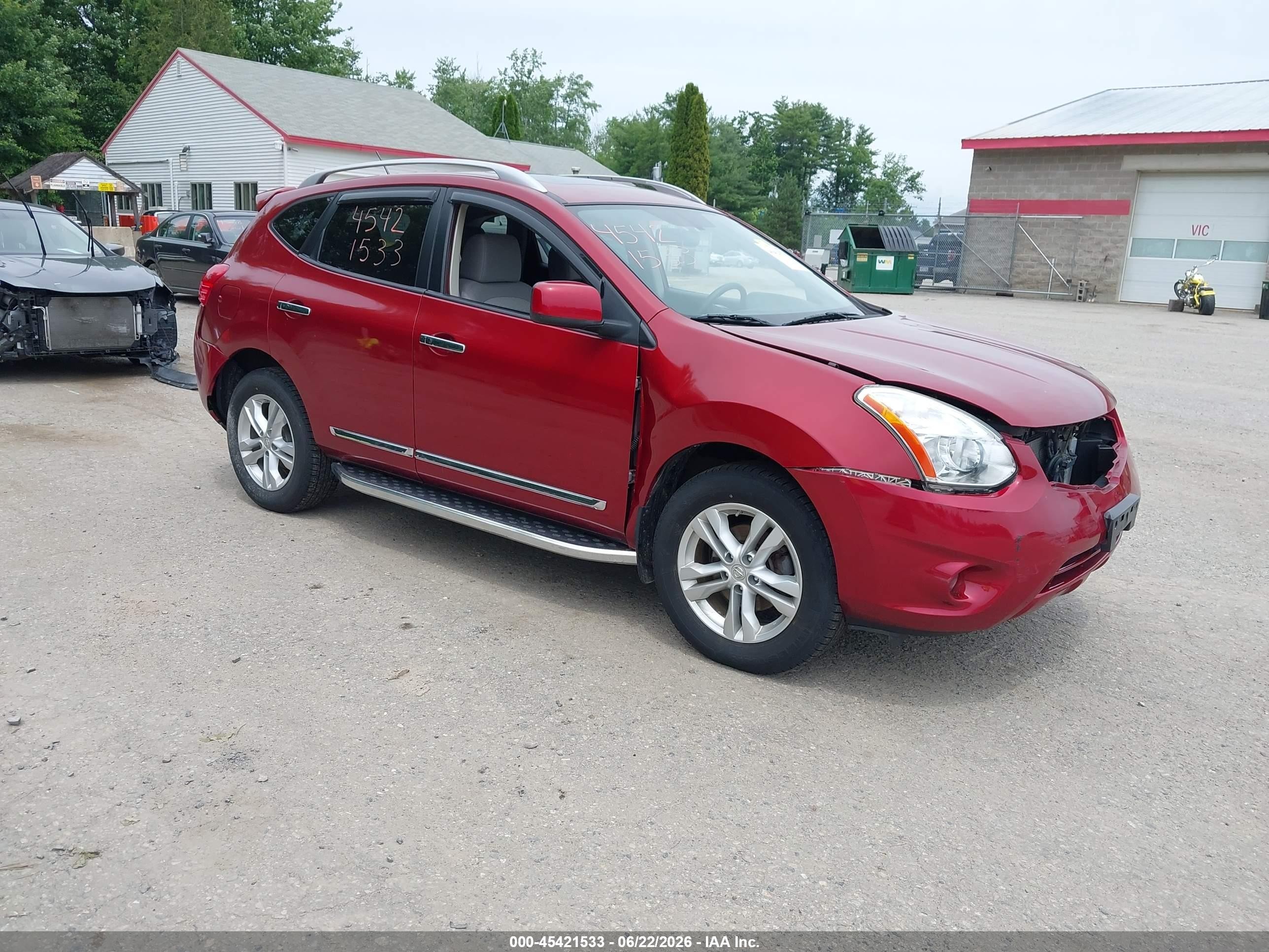 2013 Nissan Rogue Sv Красный vin: JN8AS5MV4DW100496