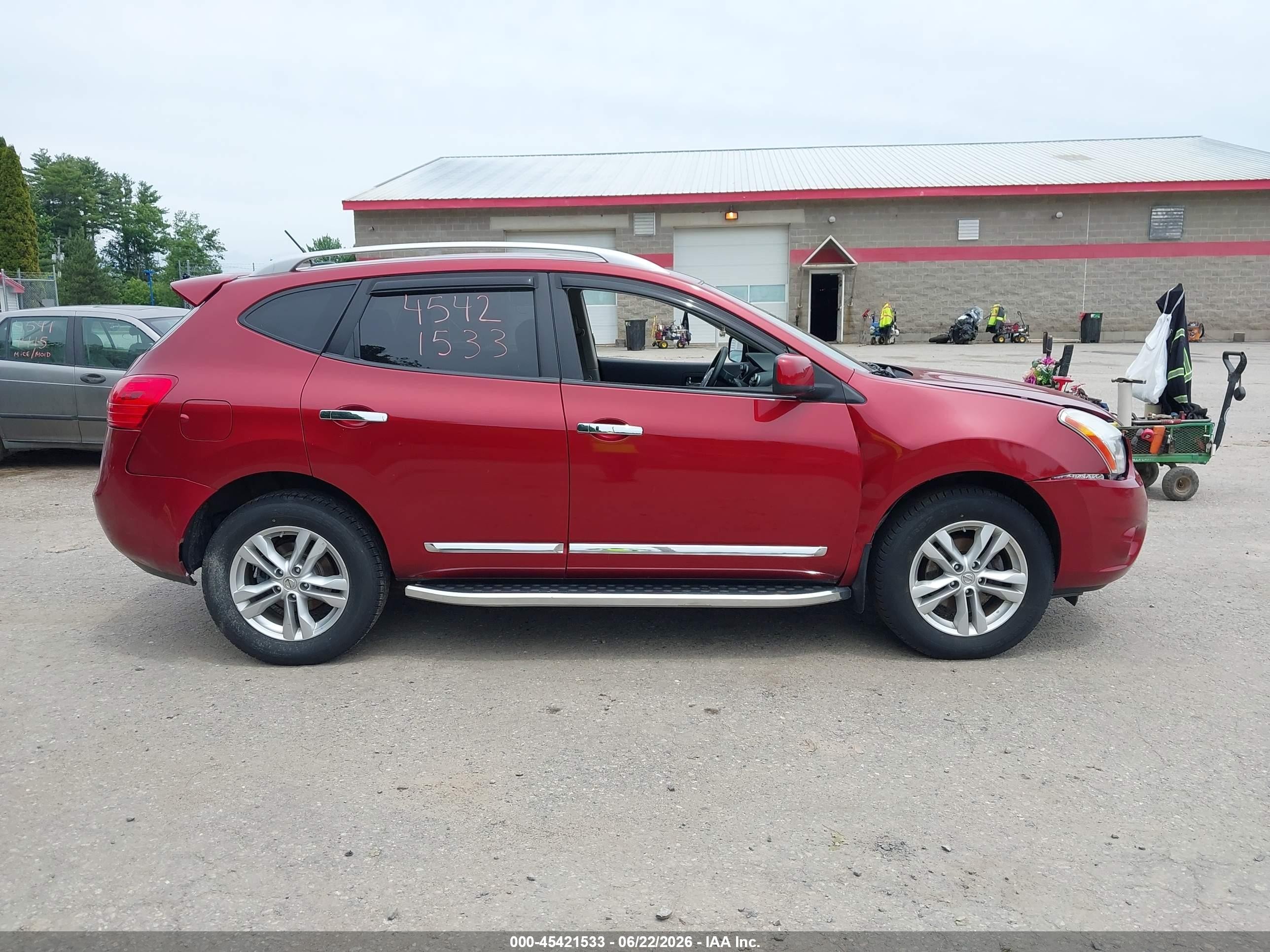 2013 Nissan Rogue Sv Red vin: JN8AS5MV4DW100496