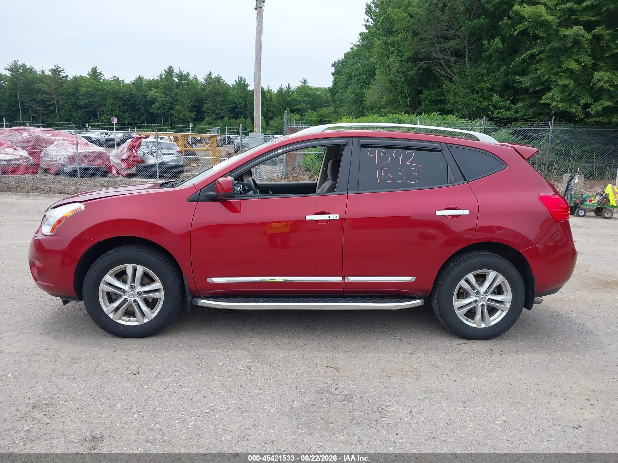 2013 Nissan Rogue Sv Red vin: JN8AS5MV4DW100496