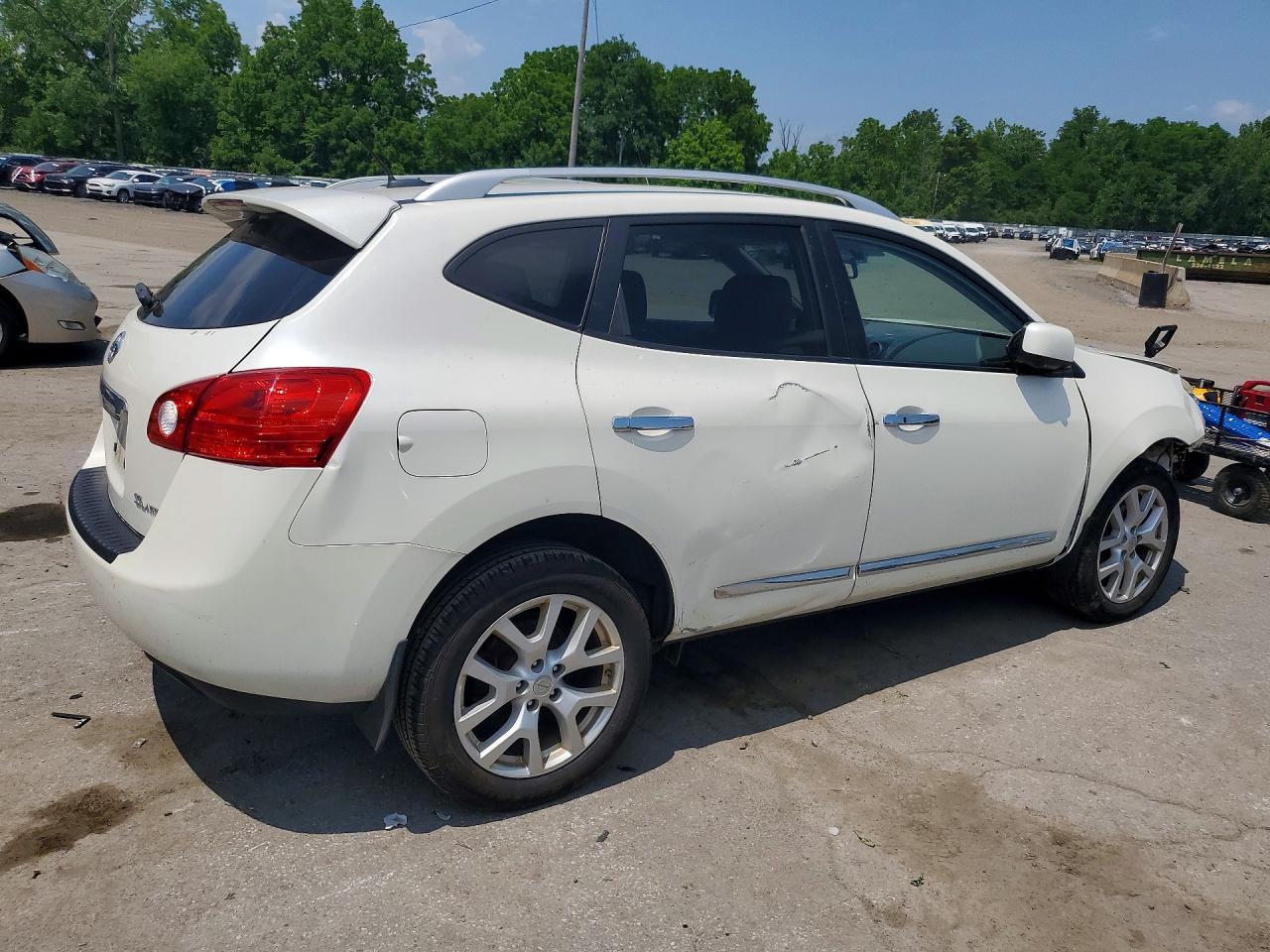 2013 Nissan Rogue S White vin: JN8AS5MV4DW108145