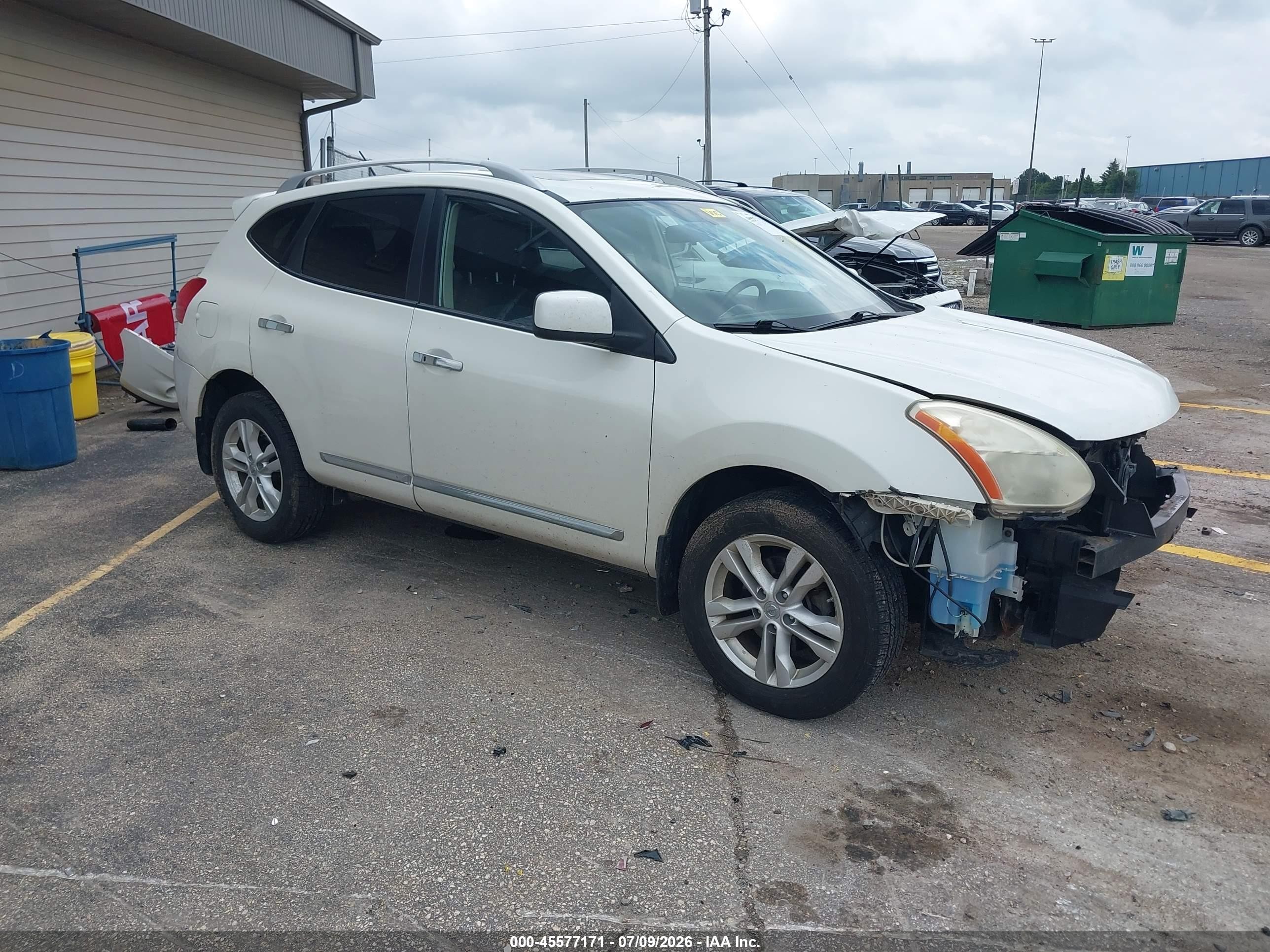 2013 Nissan Rogue Sv White vin: JN8AS5MV4DW111028