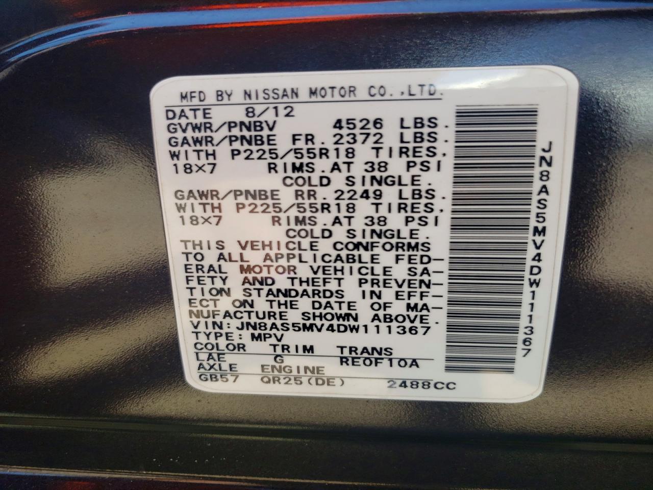 2013 Nissan Rogue S Burgundy vin: JN8AS5MV4DW111367