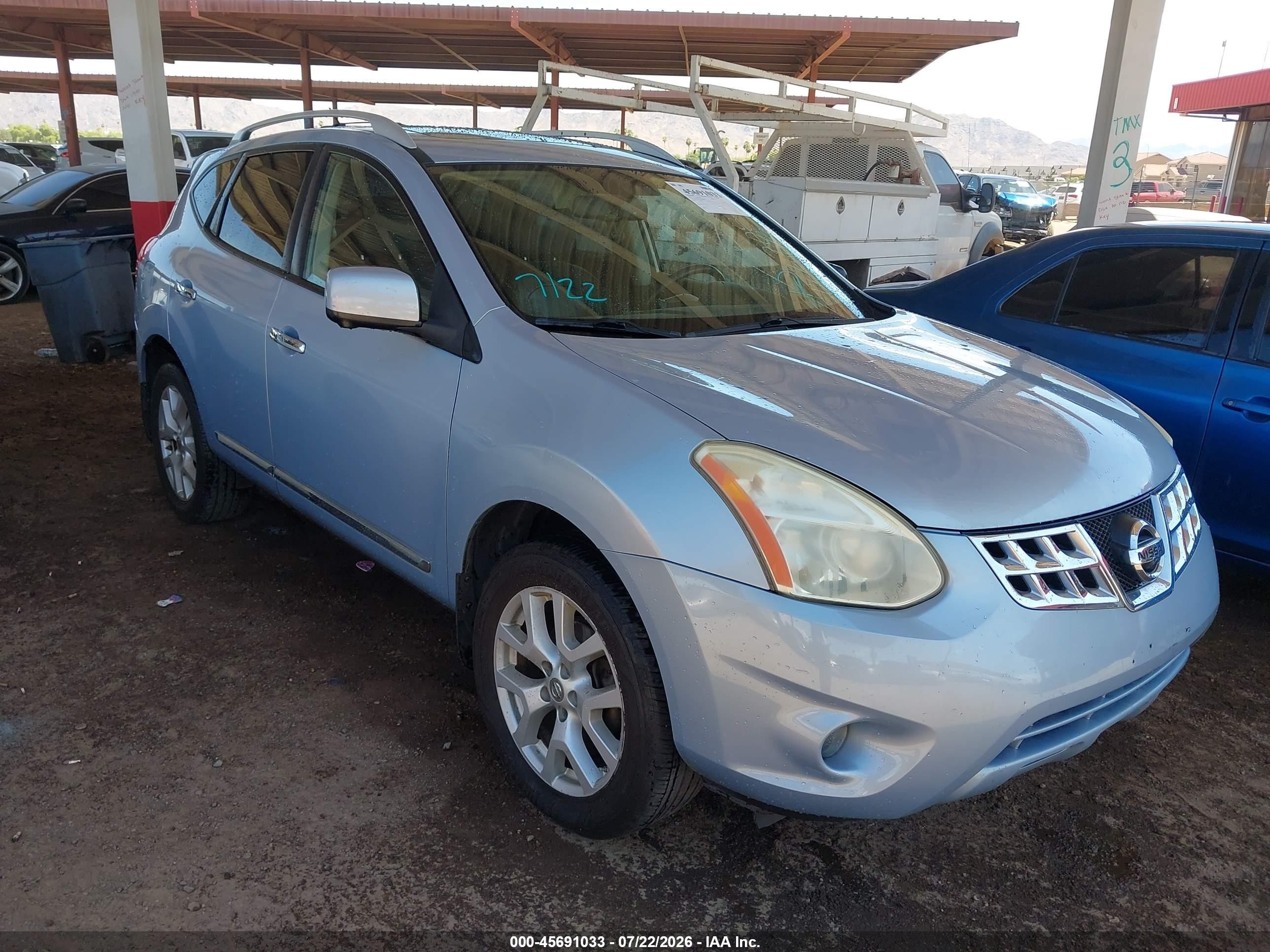 2013 Nissan Rogue Sv W/sl Pkg Blue vin: JN8AS5MV4DW122708