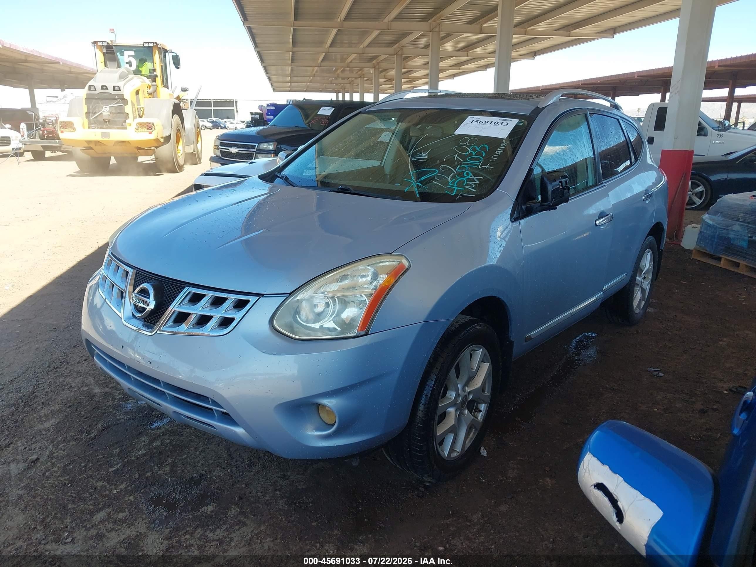 2013 Nissan Rogue Sv W/sl Pkg Blue vin: JN8AS5MV4DW122708