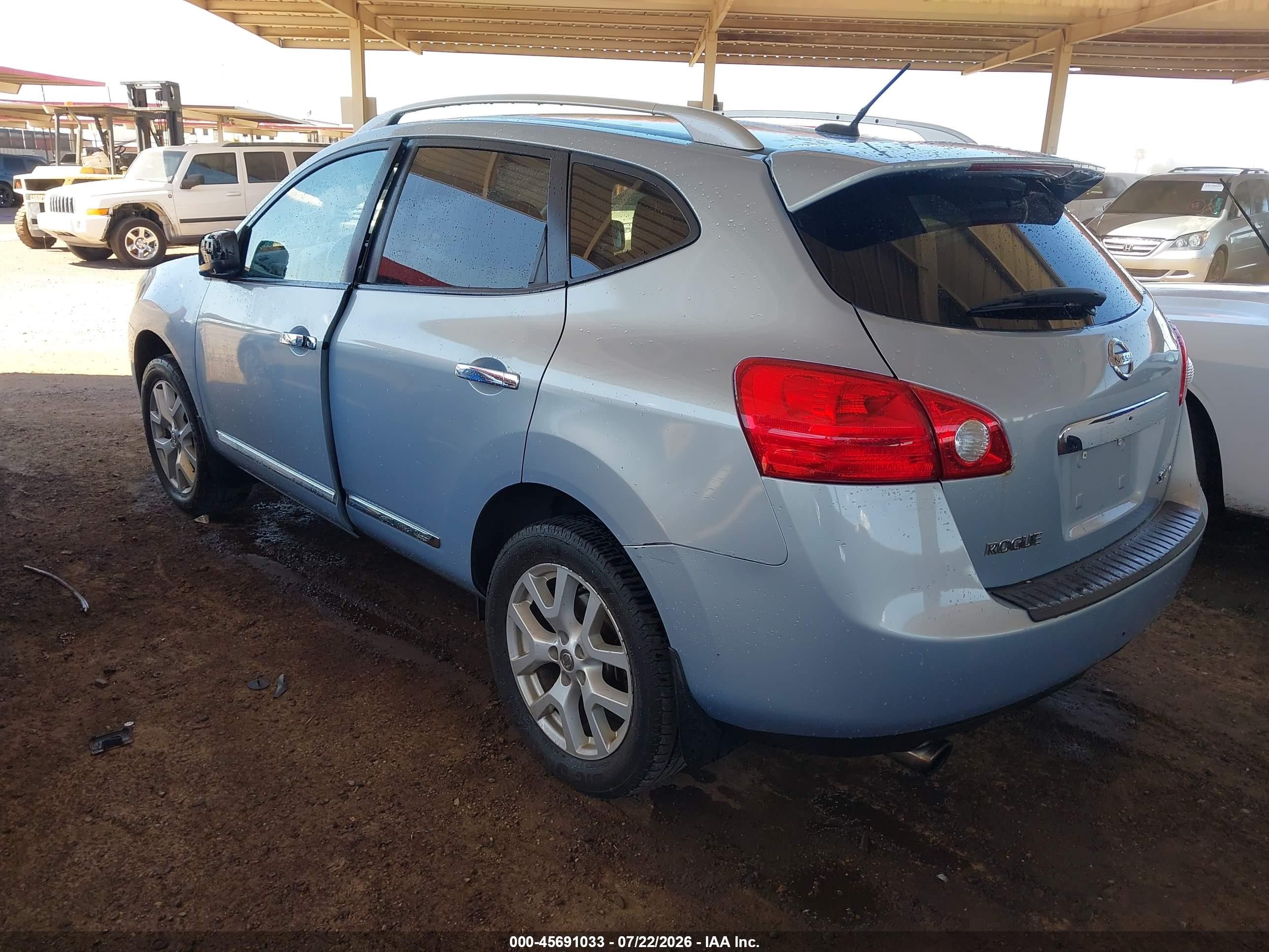 2013 Nissan Rogue Sv W/sl Pkg Blue vin: JN8AS5MV4DW122708