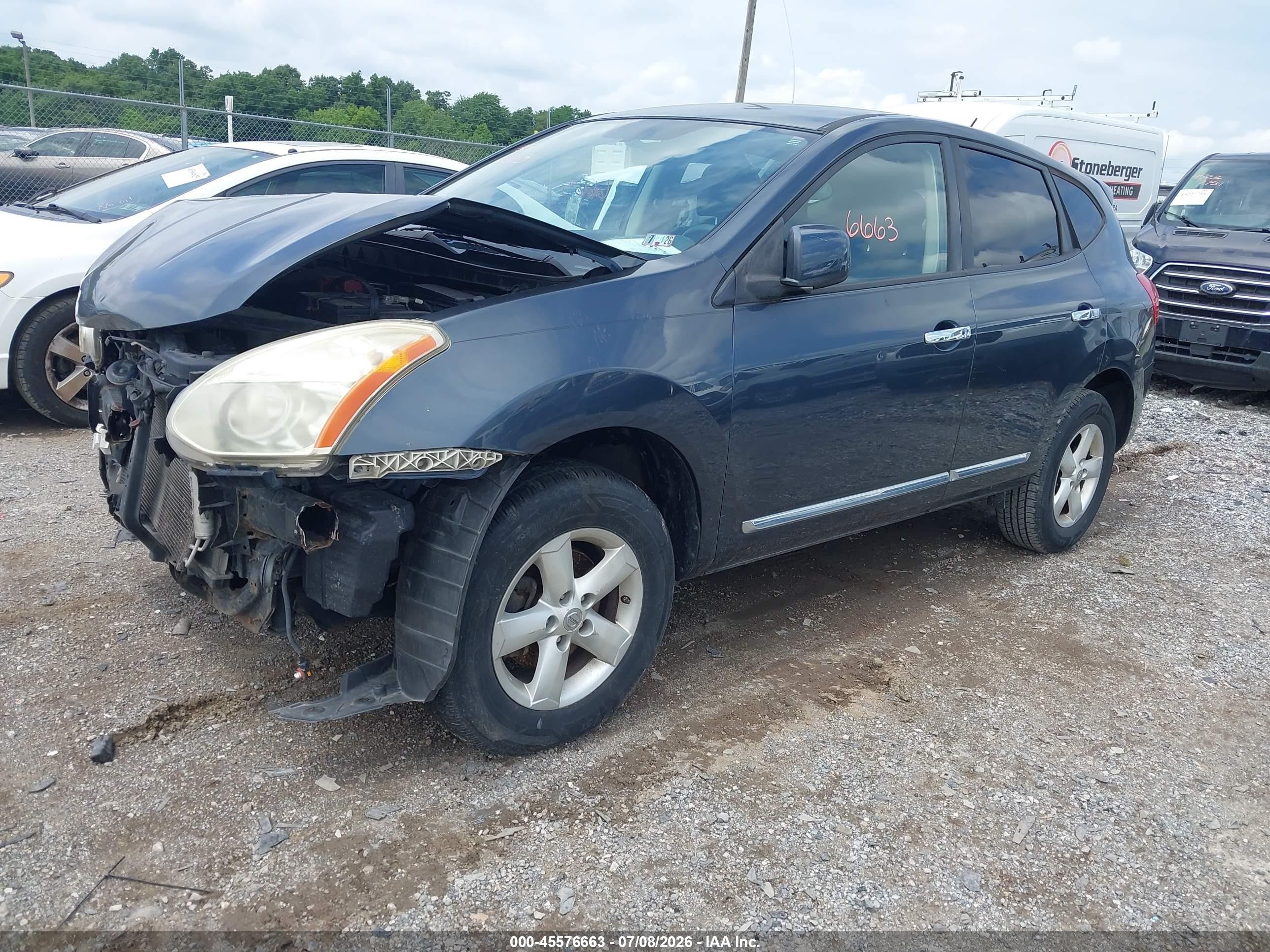 2013 Nissan Rogue S Blue vin: JN8AS5MV4DW128752