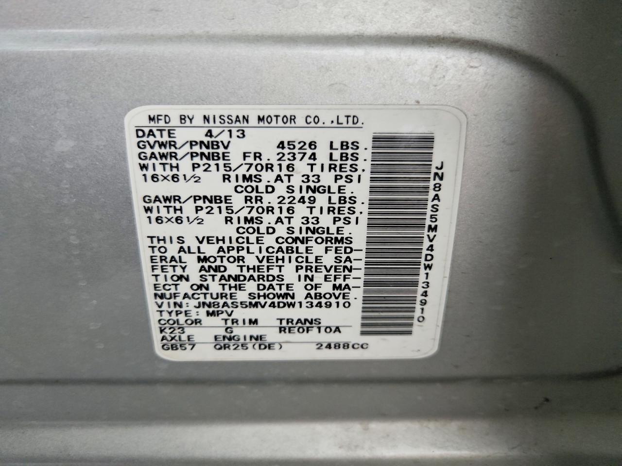 2013 Nissan Rogue S Silver vin: JN8AS5MV4DW134910
