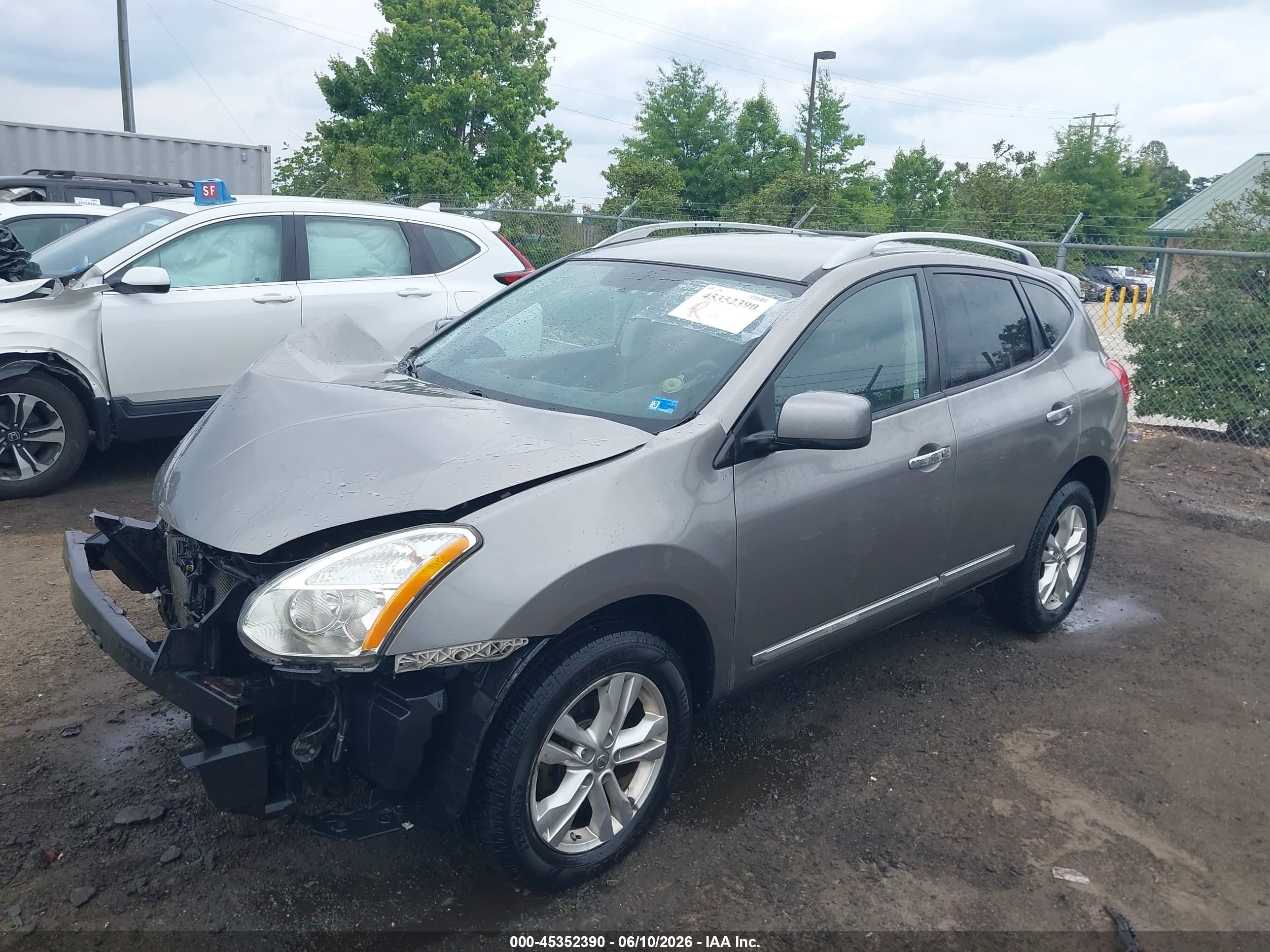 2013 Nissan Rogue Sv Gray vin: JN8AS5MV4DW137919