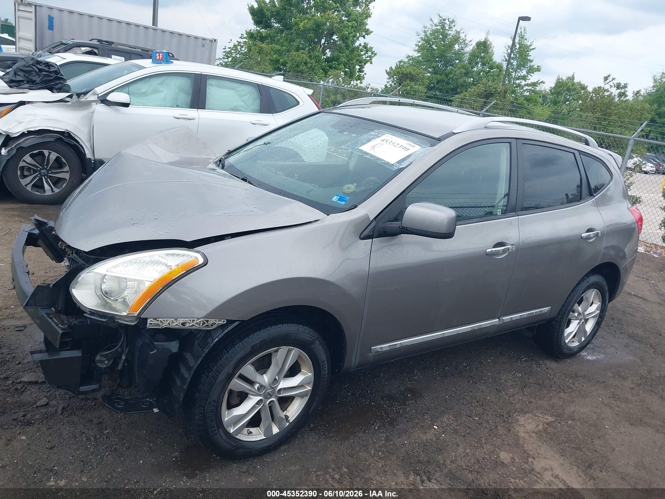 2013 Nissan Rogue Sv Gray vin: JN8AS5MV4DW137919