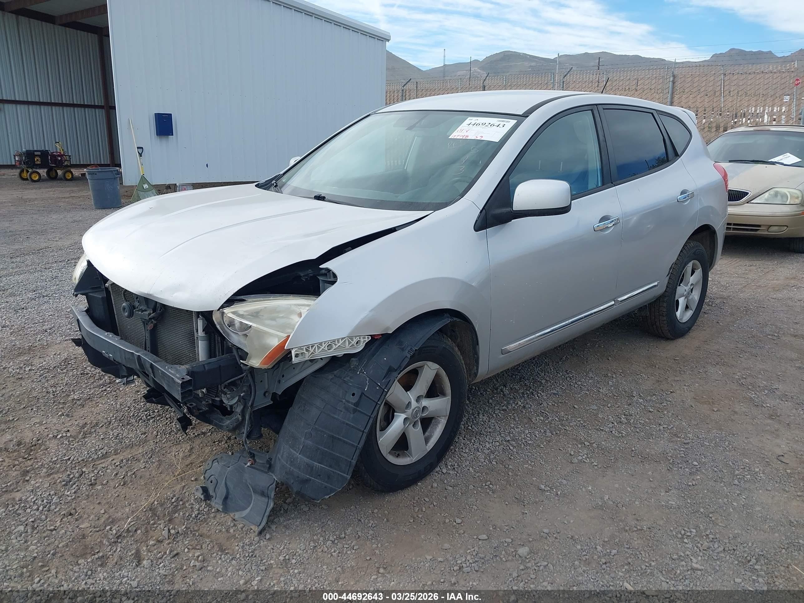 2013 Nissan Rogue S Silver vin: JN8AS5MV4DW147513