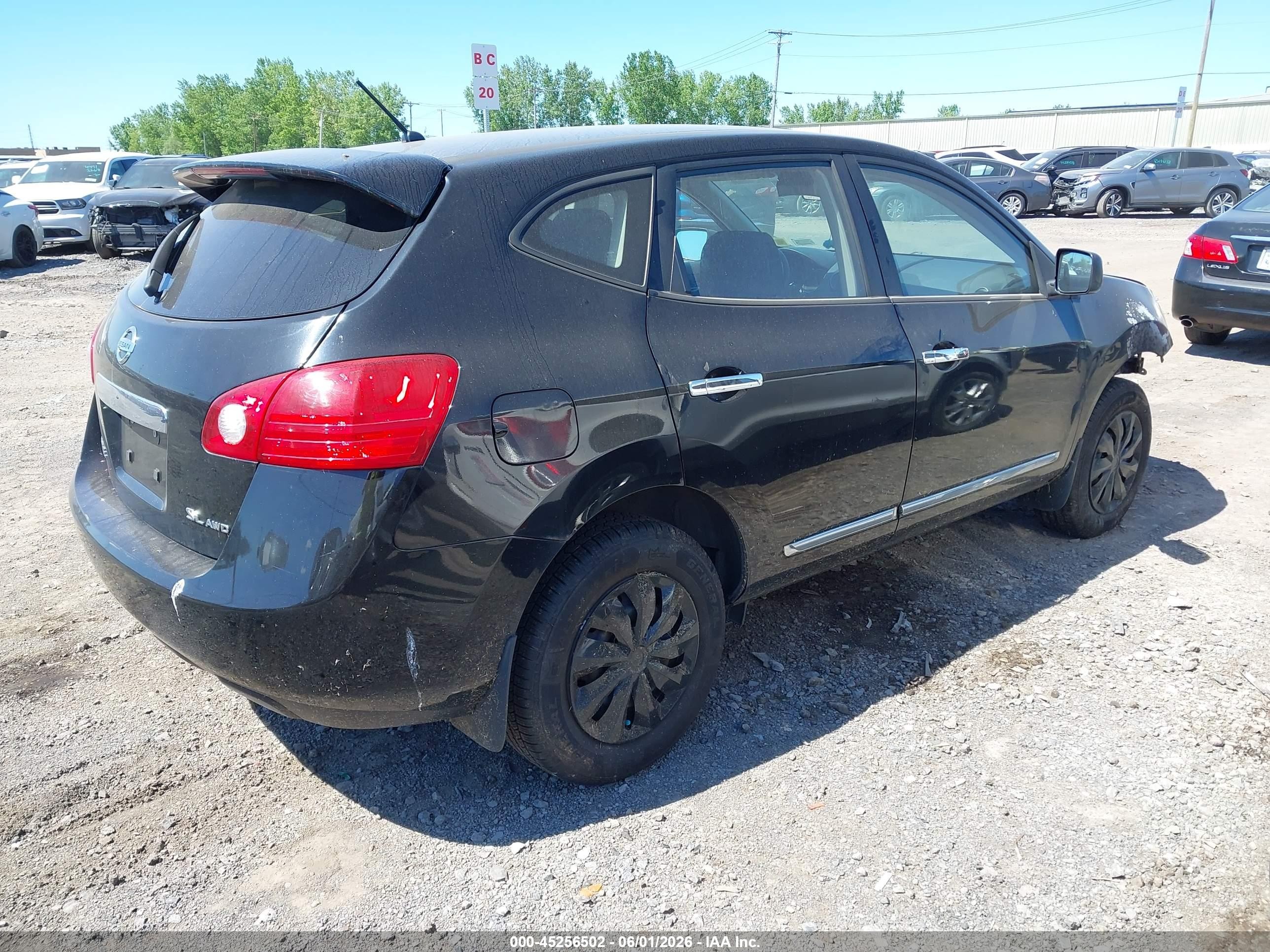 2013 Nissan Rogue S Black vin: JN8AS5MV4DW616650