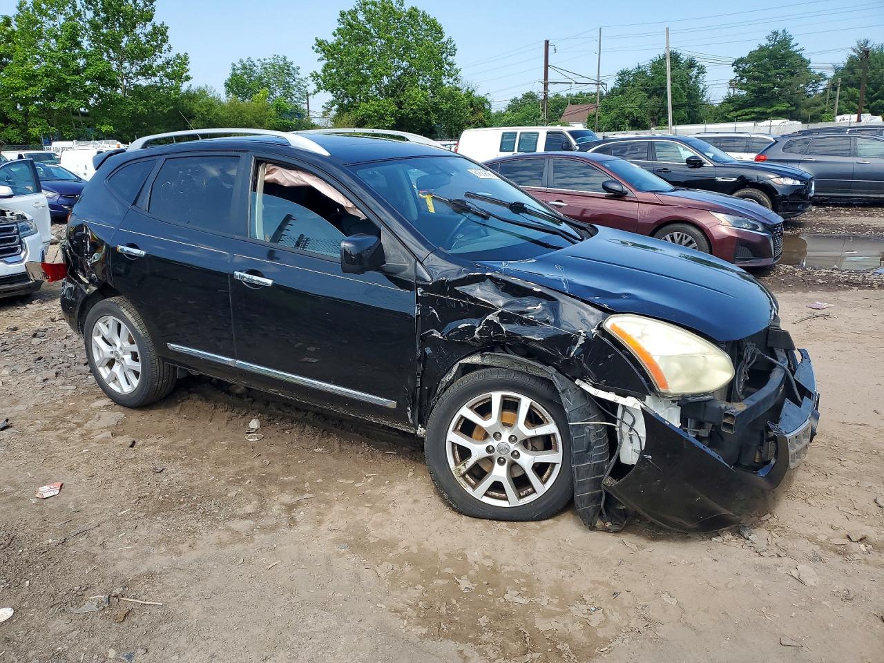 2013 Nissan Rogue S Black vin: JN8AS5MV4DW621881