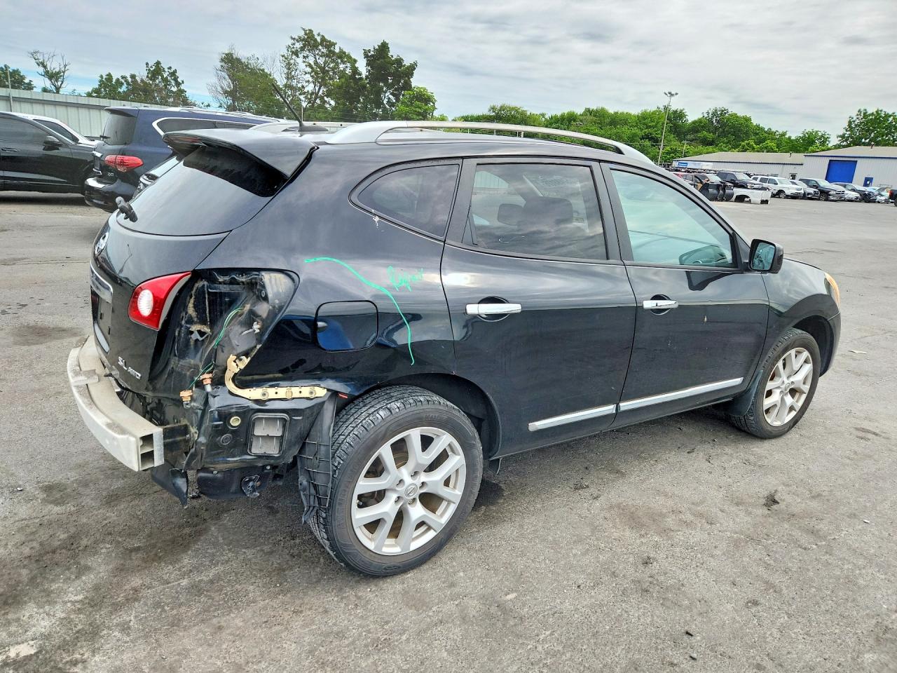 2013 Nissan Rogue S Black vin: JN8AS5MV4DW623176