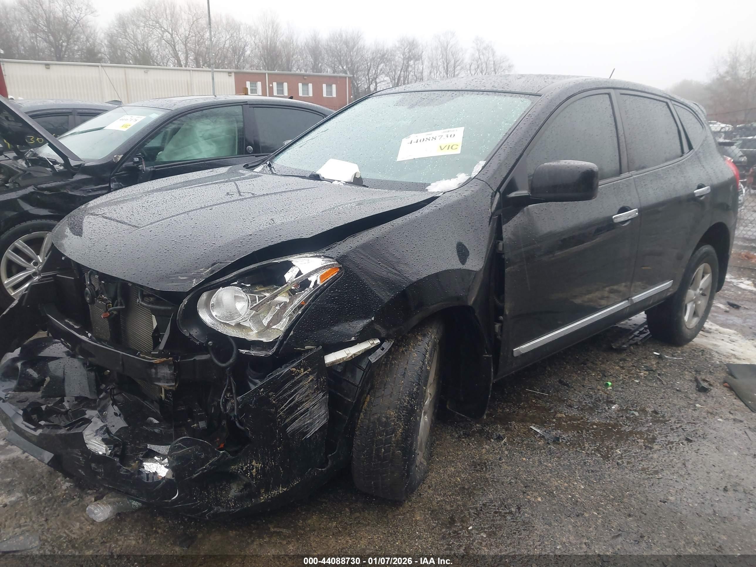 2013 Nissan Rogue S Black vin: JN8AS5MV4DW633965