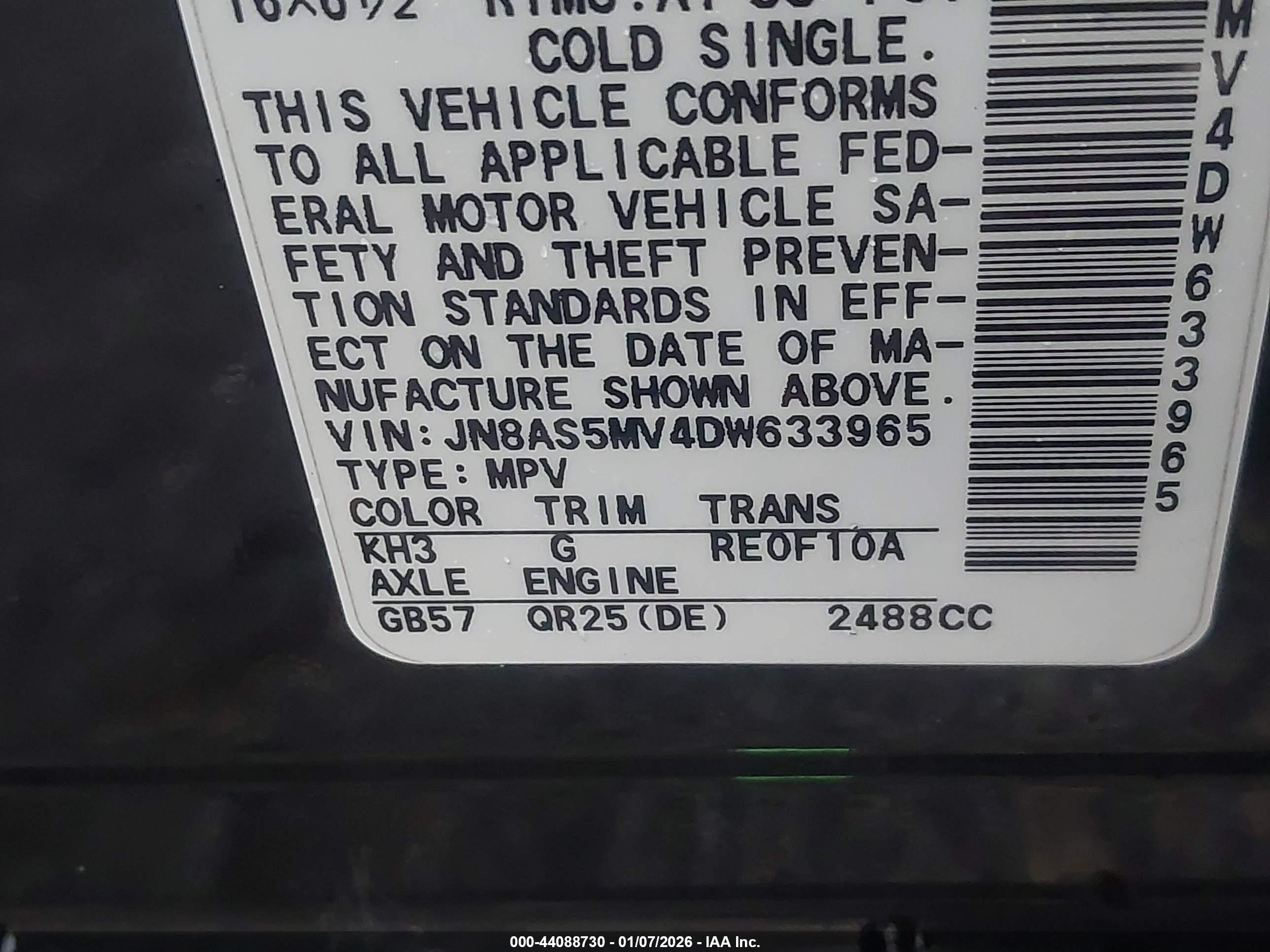 2013 Nissan Rogue S Black vin: JN8AS5MV4DW633965