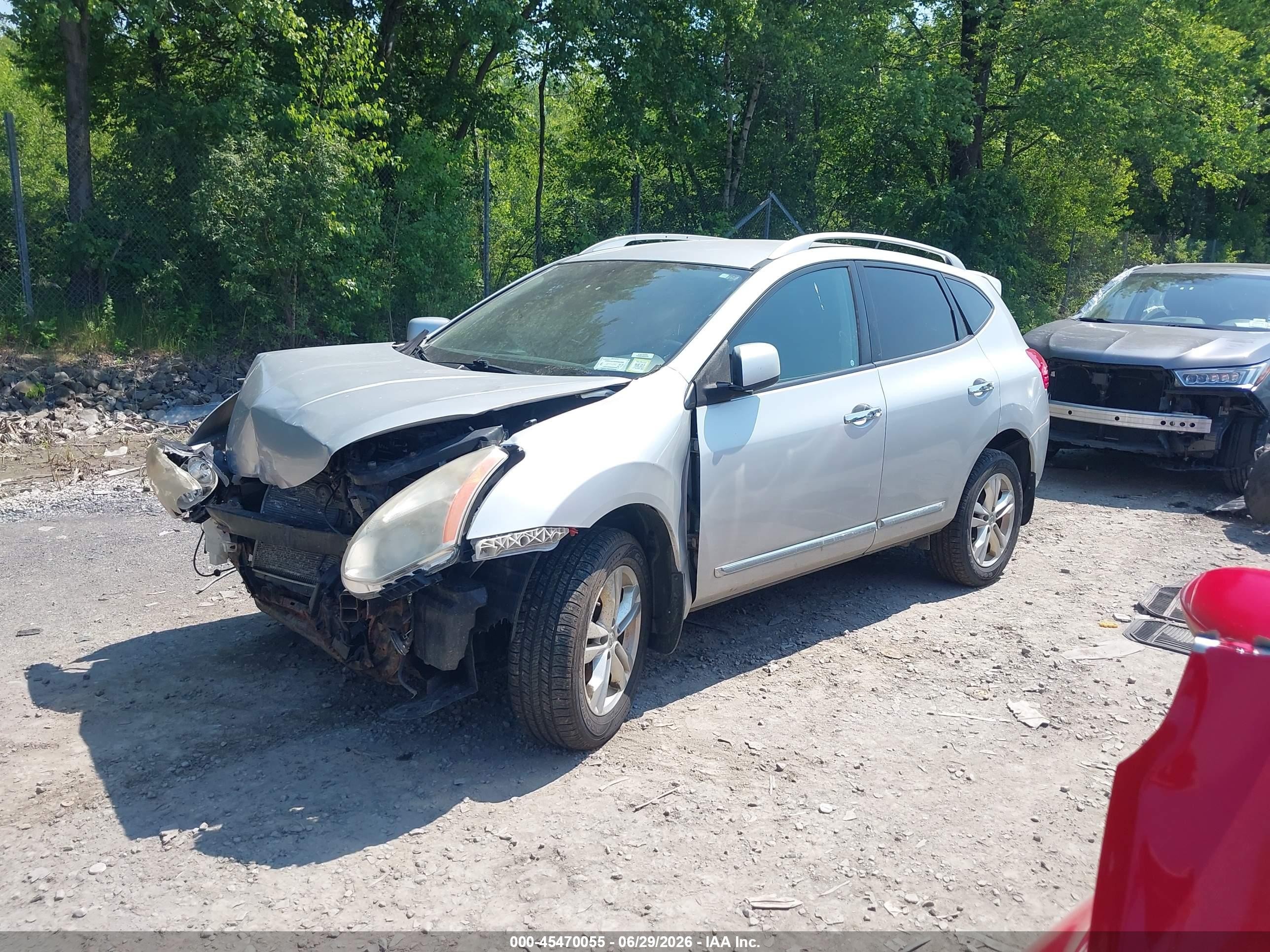2013 Nissan Rogue Sv Silver vin: JN8AS5MV4DW636025