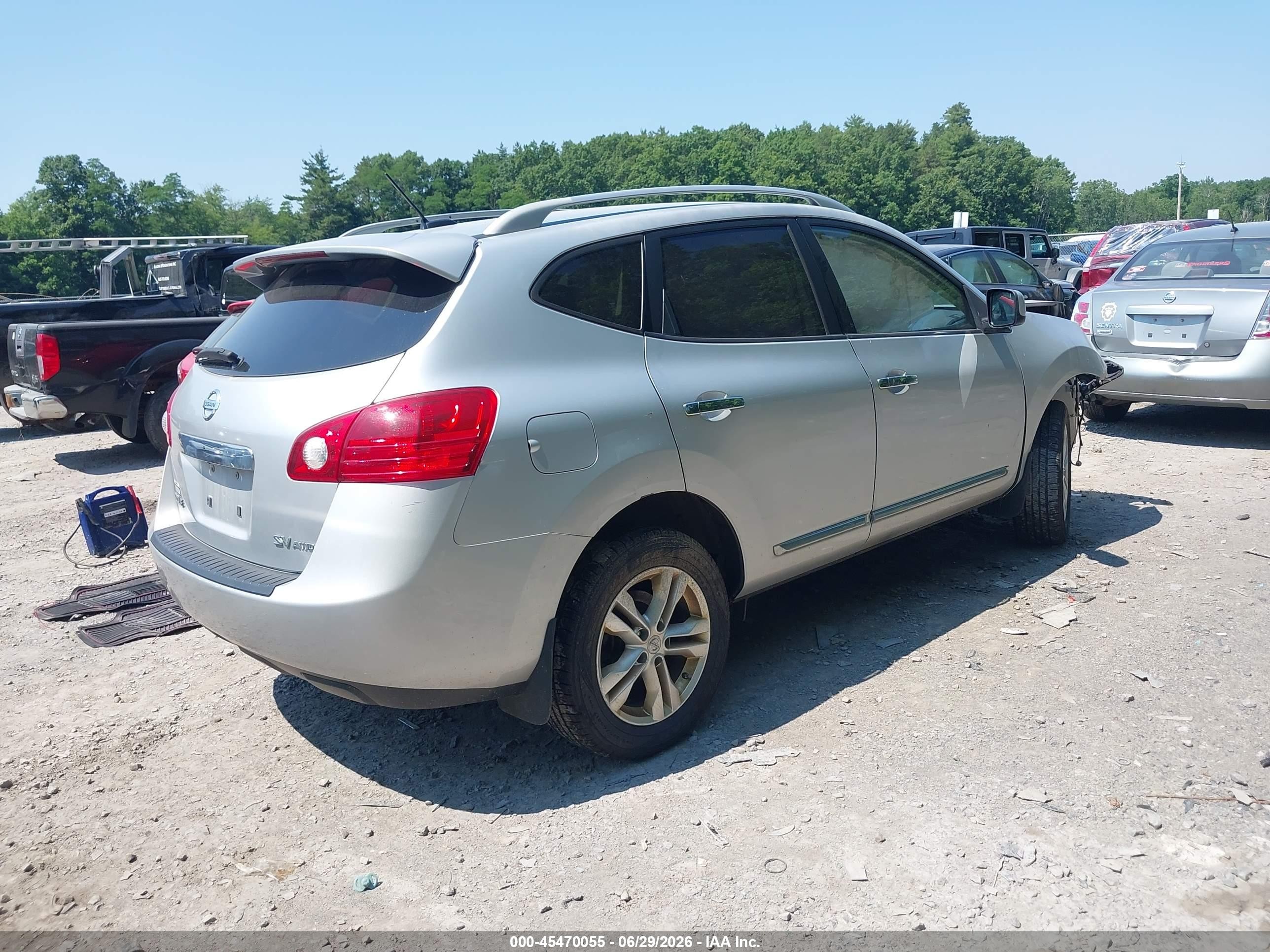 2013 Nissan Rogue Sv Silver vin: JN8AS5MV4DW636025