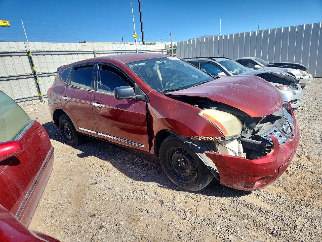 2013 Nissan Rogue S Red vin: JN8AS5MV4DW637806