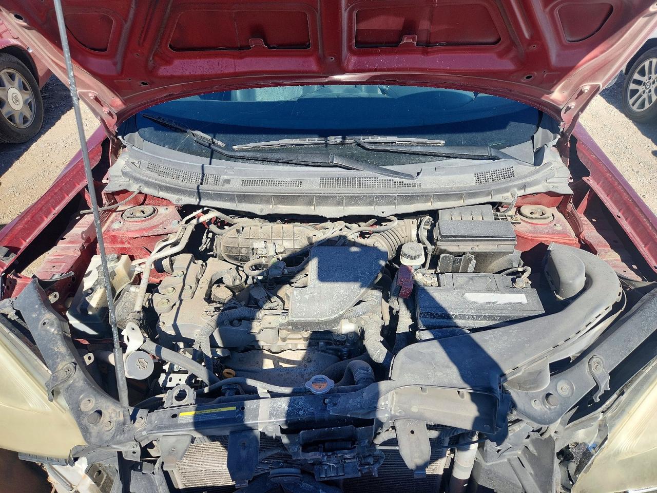 2013 Nissan Rogue S Red vin: JN8AS5MV4DW637806