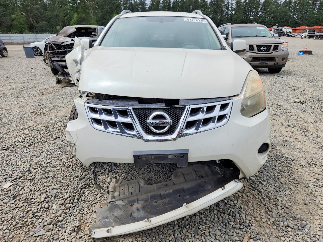 2013 Nissan Rogue S White vin: JN8AS5MV4DW647154