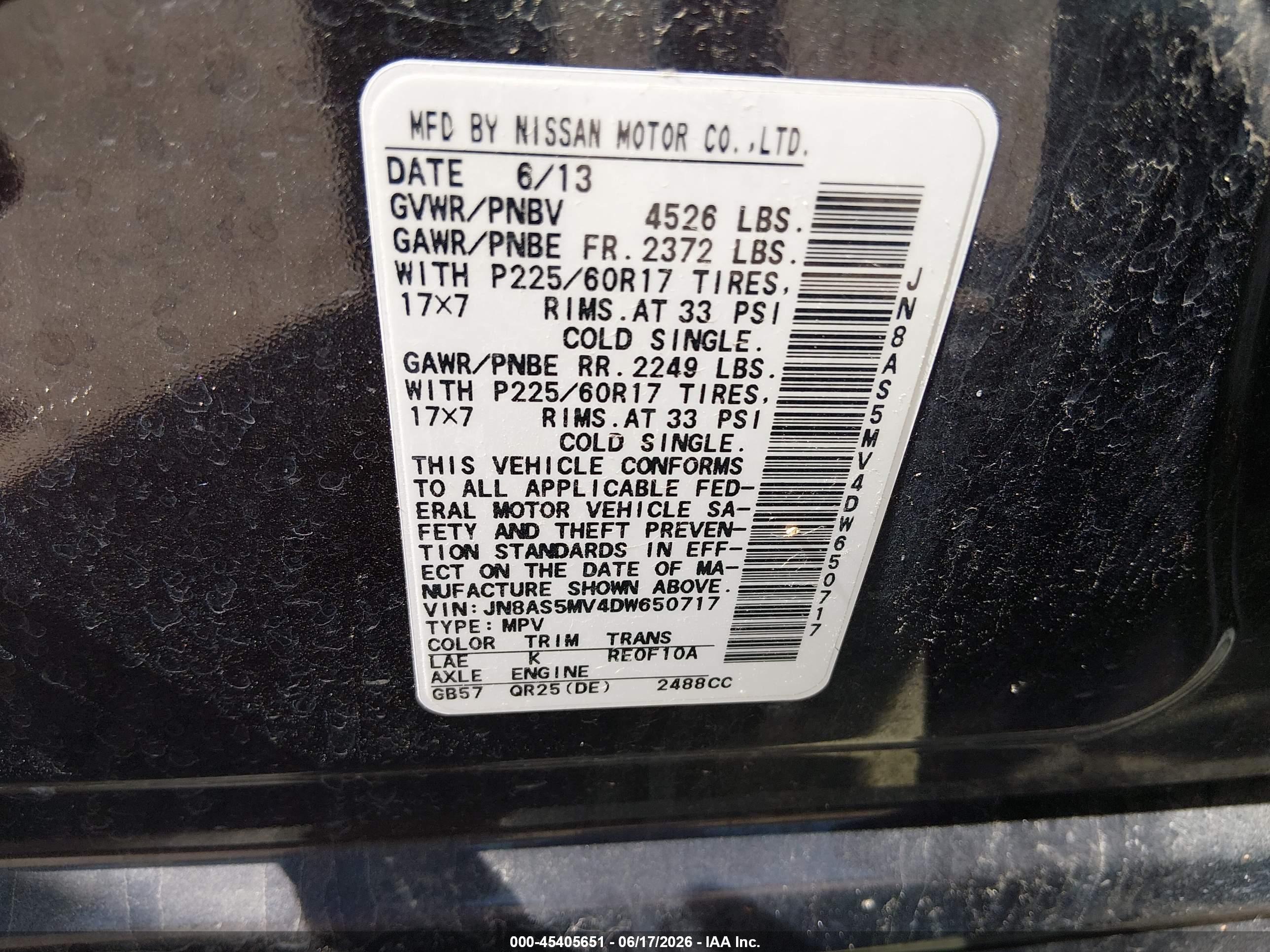 2013 Nissan Rogue Sv Purple vin: JN8AS5MV4DW650717