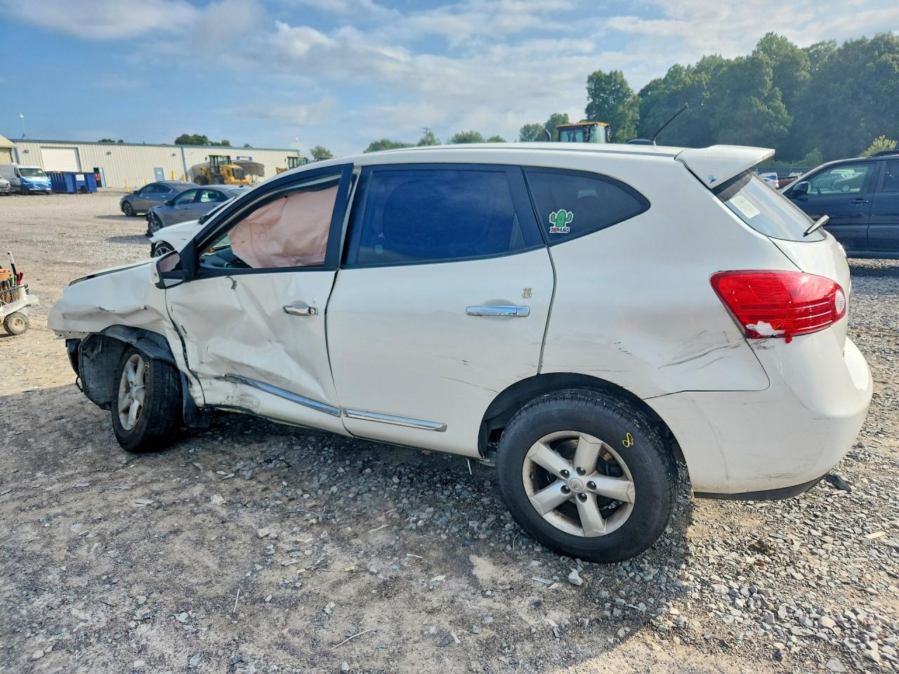 2013 Nissan Rogue S White vin: JN8AS5MV4DW652693