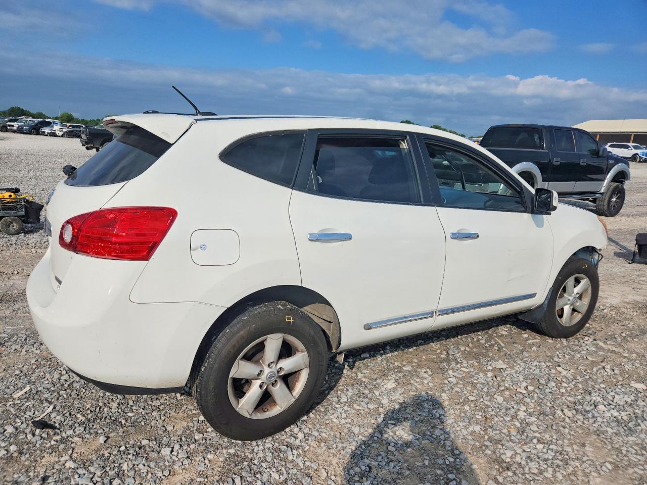 2013 Nissan Rogue S White vin: JN8AS5MV4DW652693