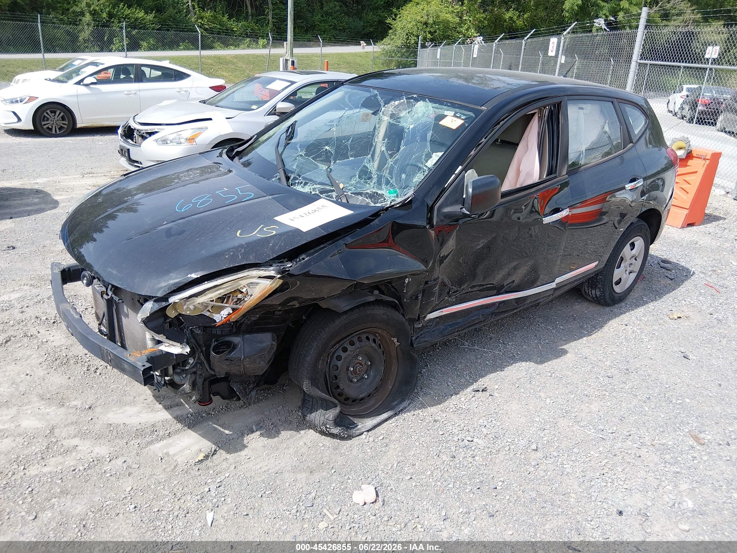 2014 Nissan Rogue Select S Black vin: JN8AS5MV4EW200440