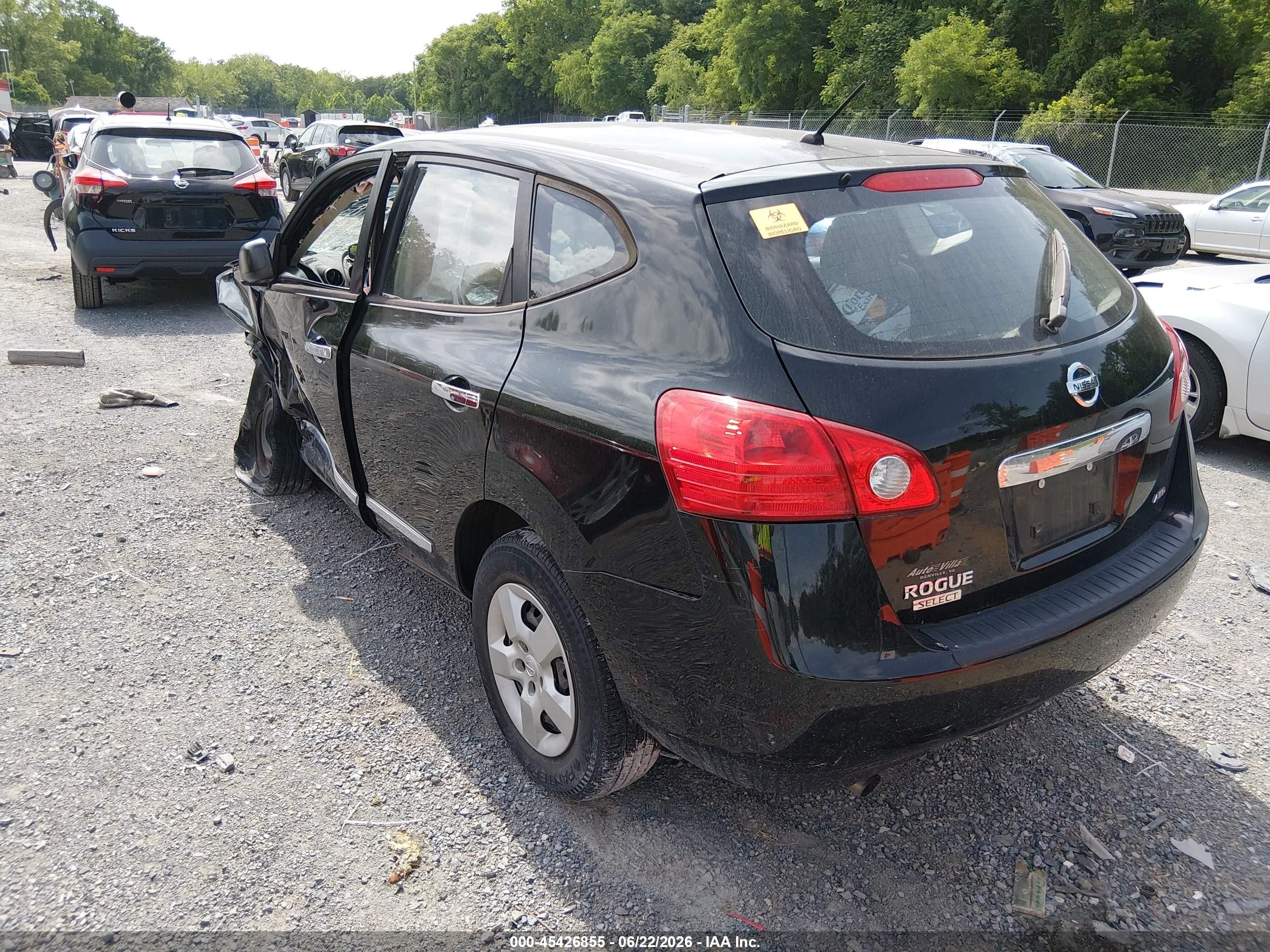 2014 Nissan Rogue Select S Black vin: JN8AS5MV4EW200440