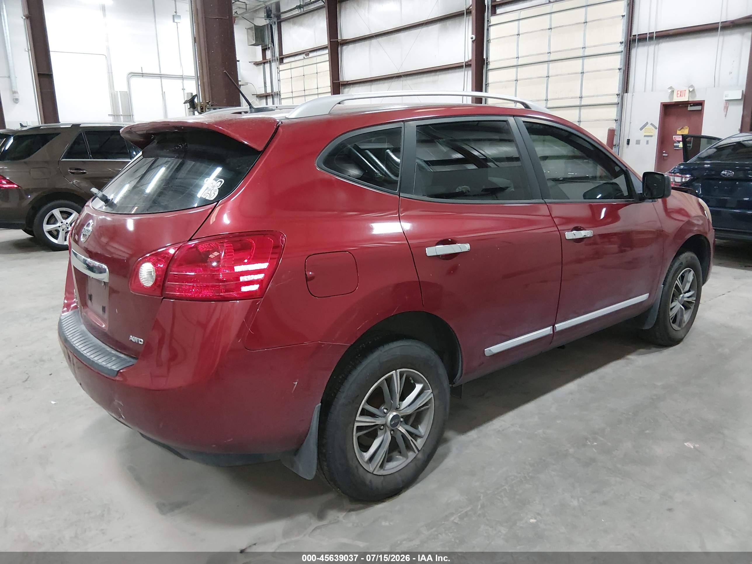 2014 Nissan Rogue Select S Red vin: JN8AS5MV4EW719150