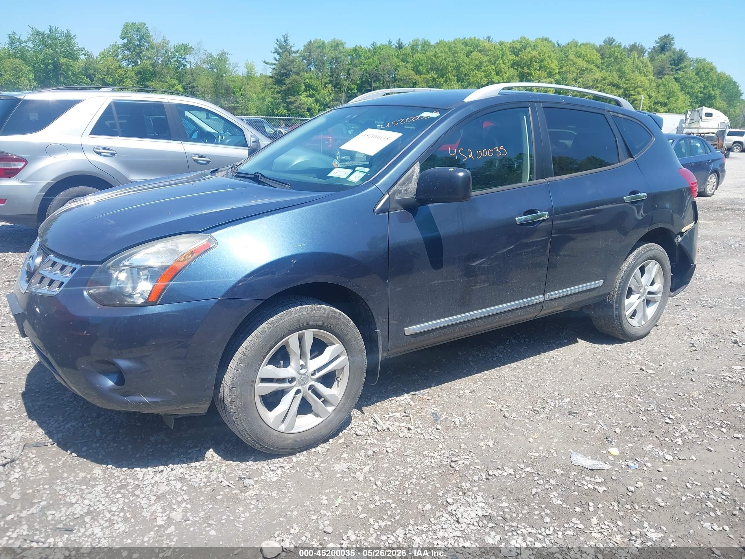 2015 Nissan Rogue Select S Blue vin: JN8AS5MV4FW256606