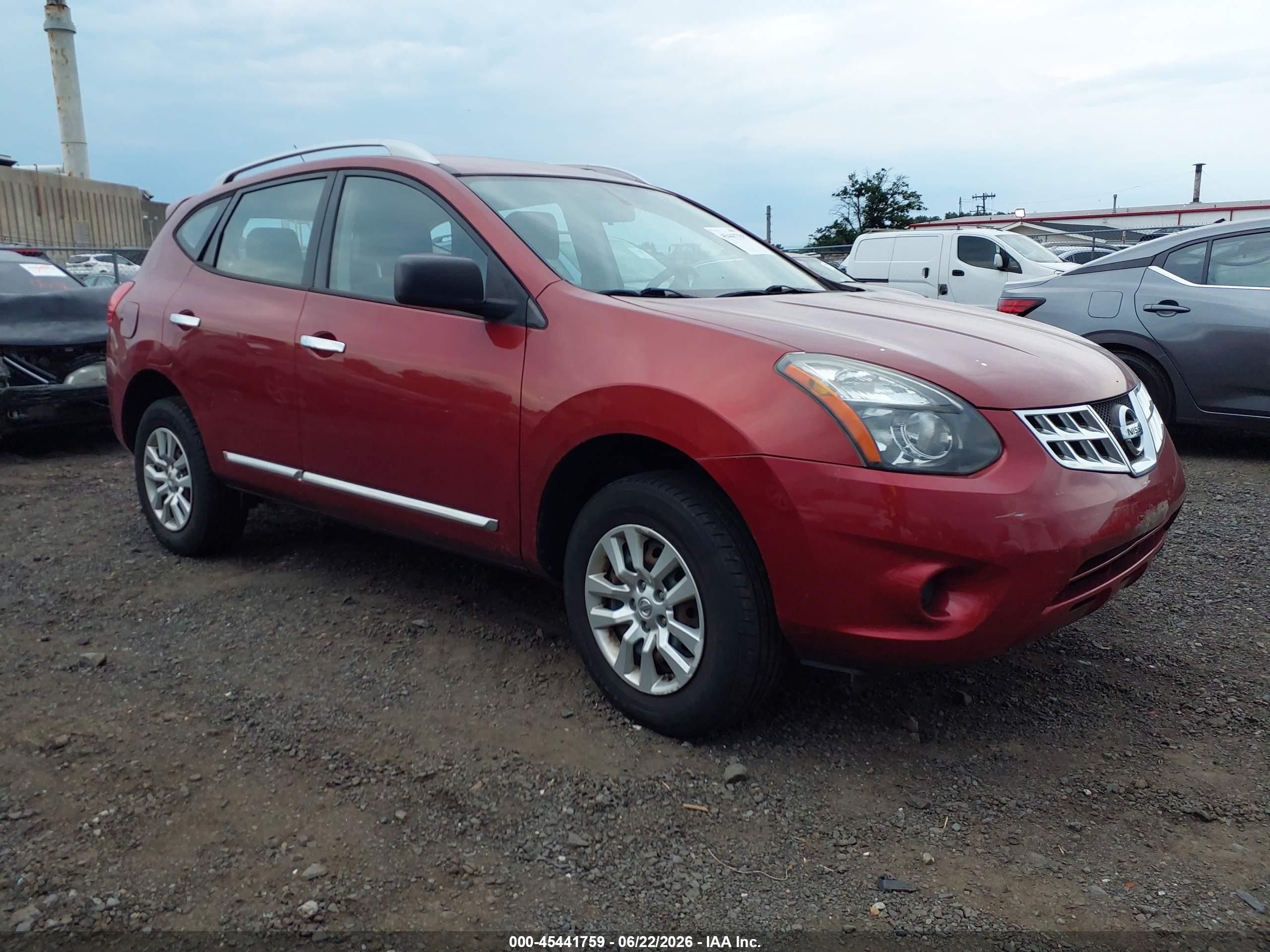 2015 Nissan Rogue Select S Red vin: JN8AS5MV4FW759214