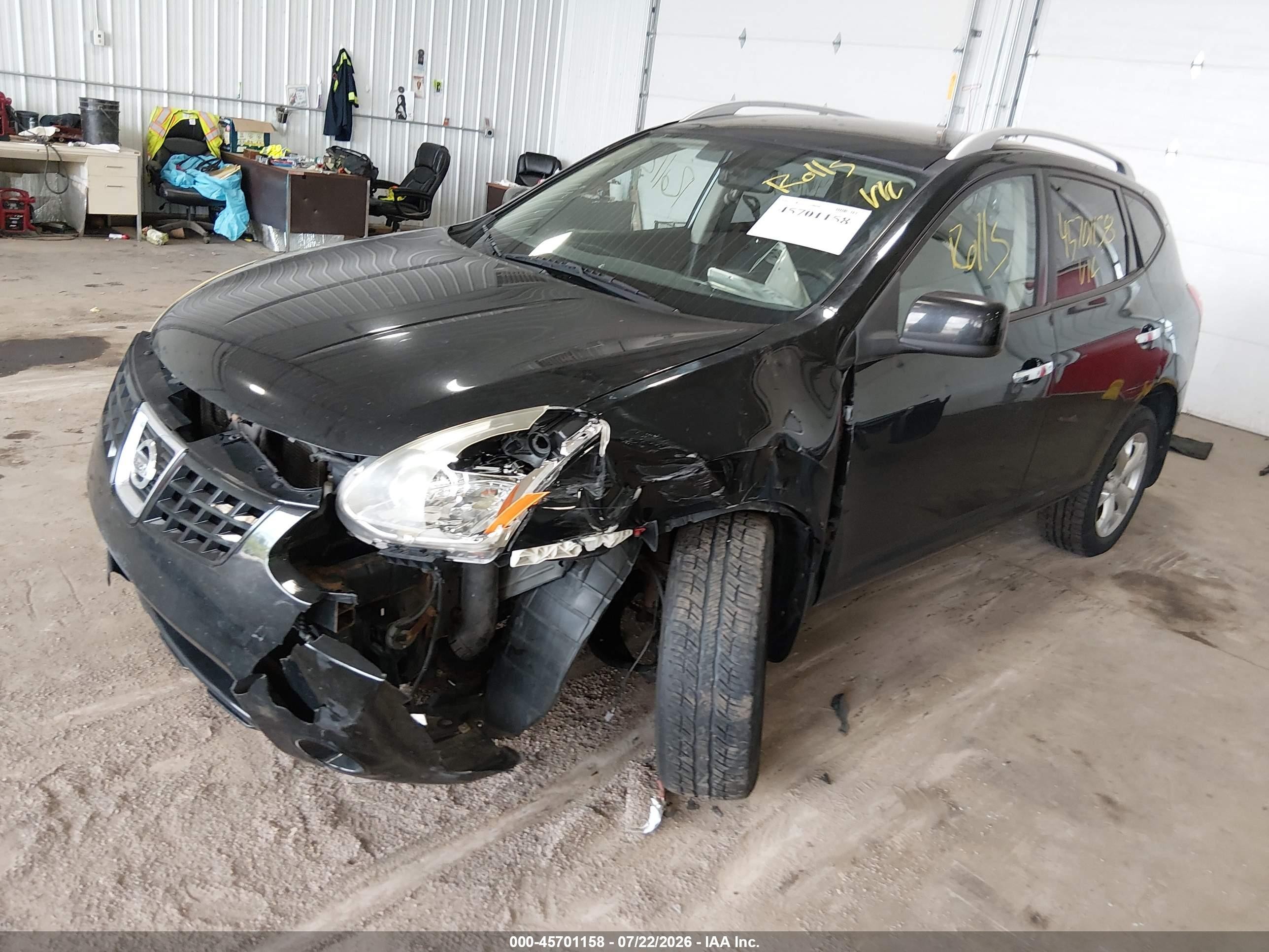 2010 Nissan Rogue Sl Black vin: JN8AS5MV5AW110742