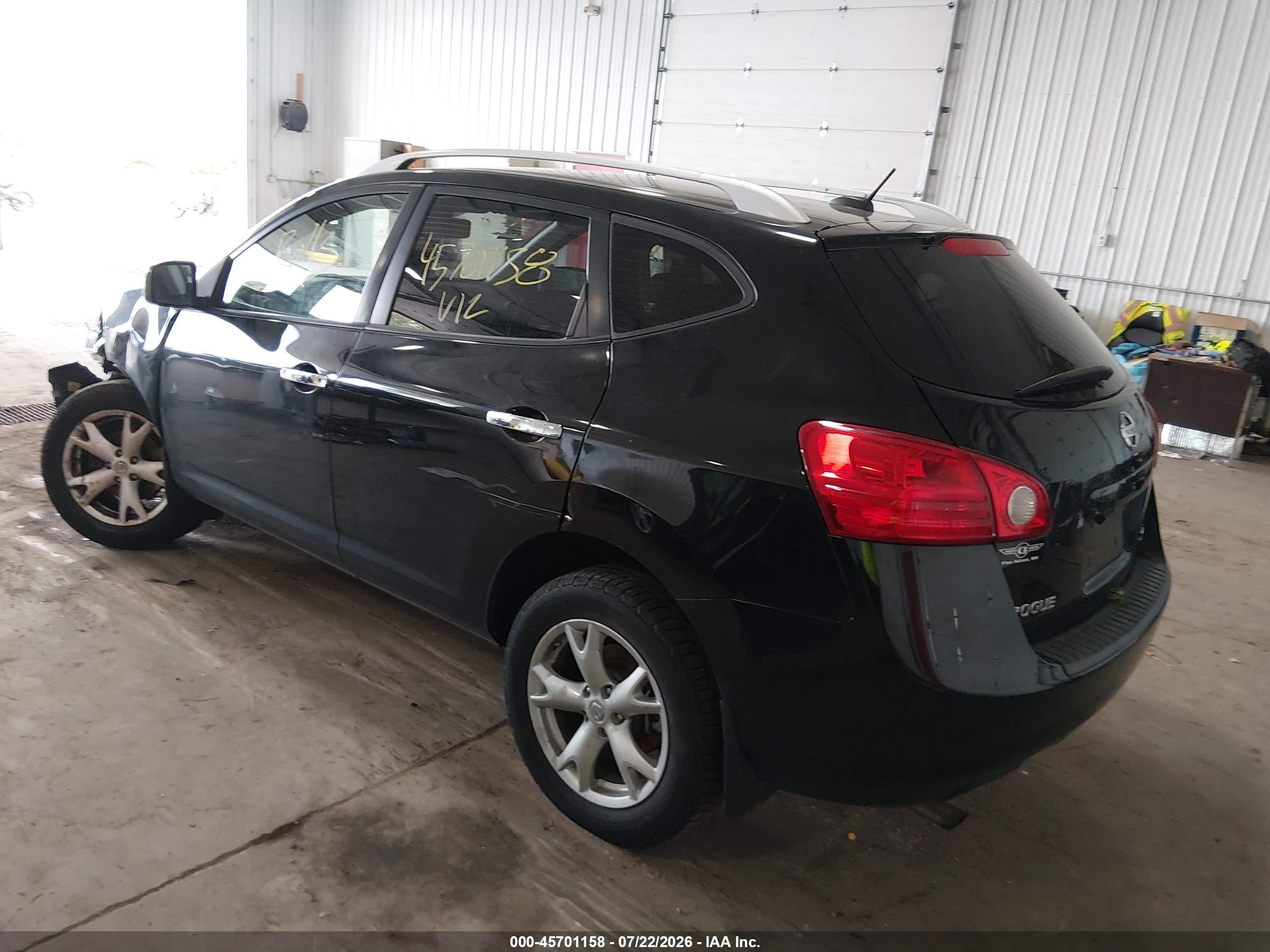 2010 Nissan Rogue Sl Black vin: JN8AS5MV5AW110742