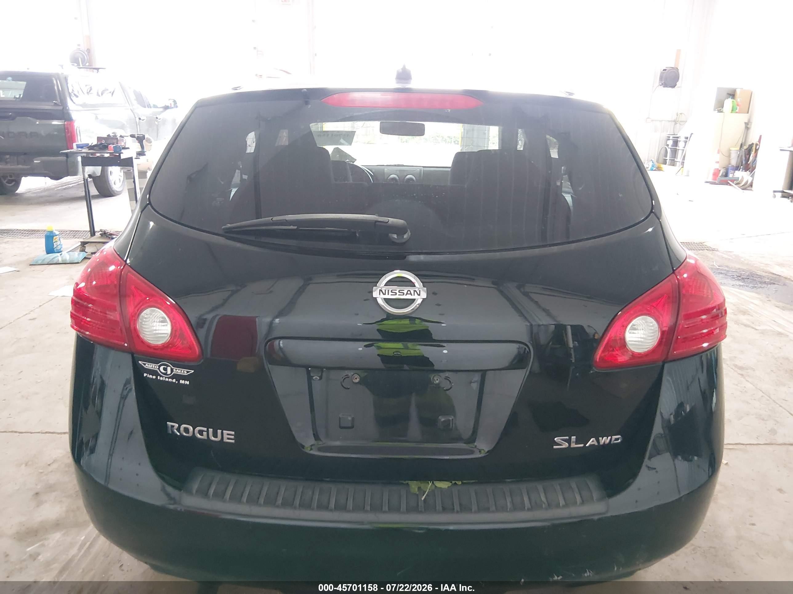 2010 Nissan Rogue Sl Black vin: JN8AS5MV5AW110742