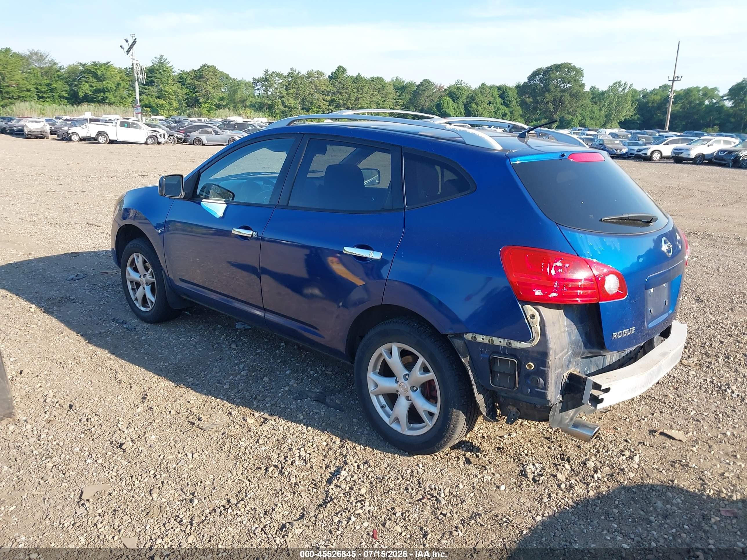 2010 Nissan Rogue Sl Blue vin: JN8AS5MV5AW121305