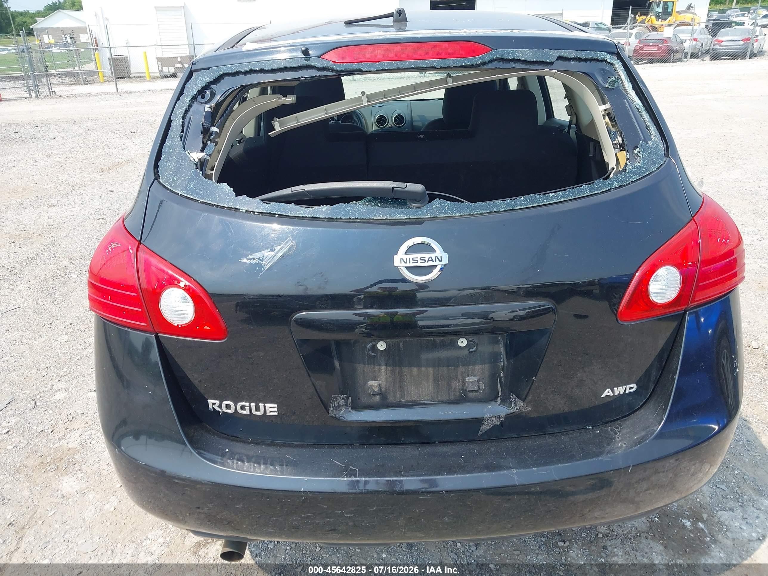 2010 Nissan Rogue S Black vin: JN8AS5MV5AW138525