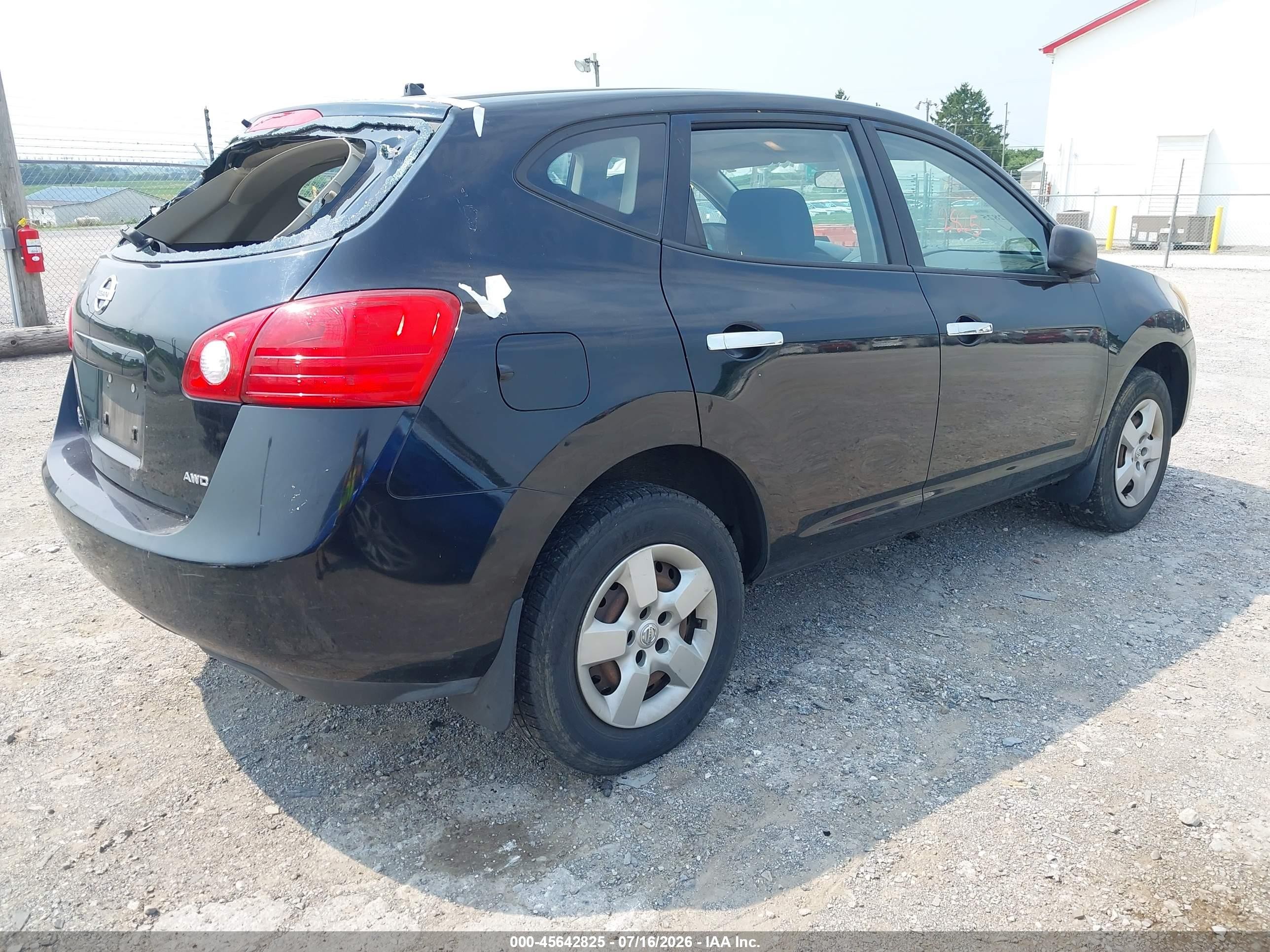 2010 Nissan Rogue S Black vin: JN8AS5MV5AW138525