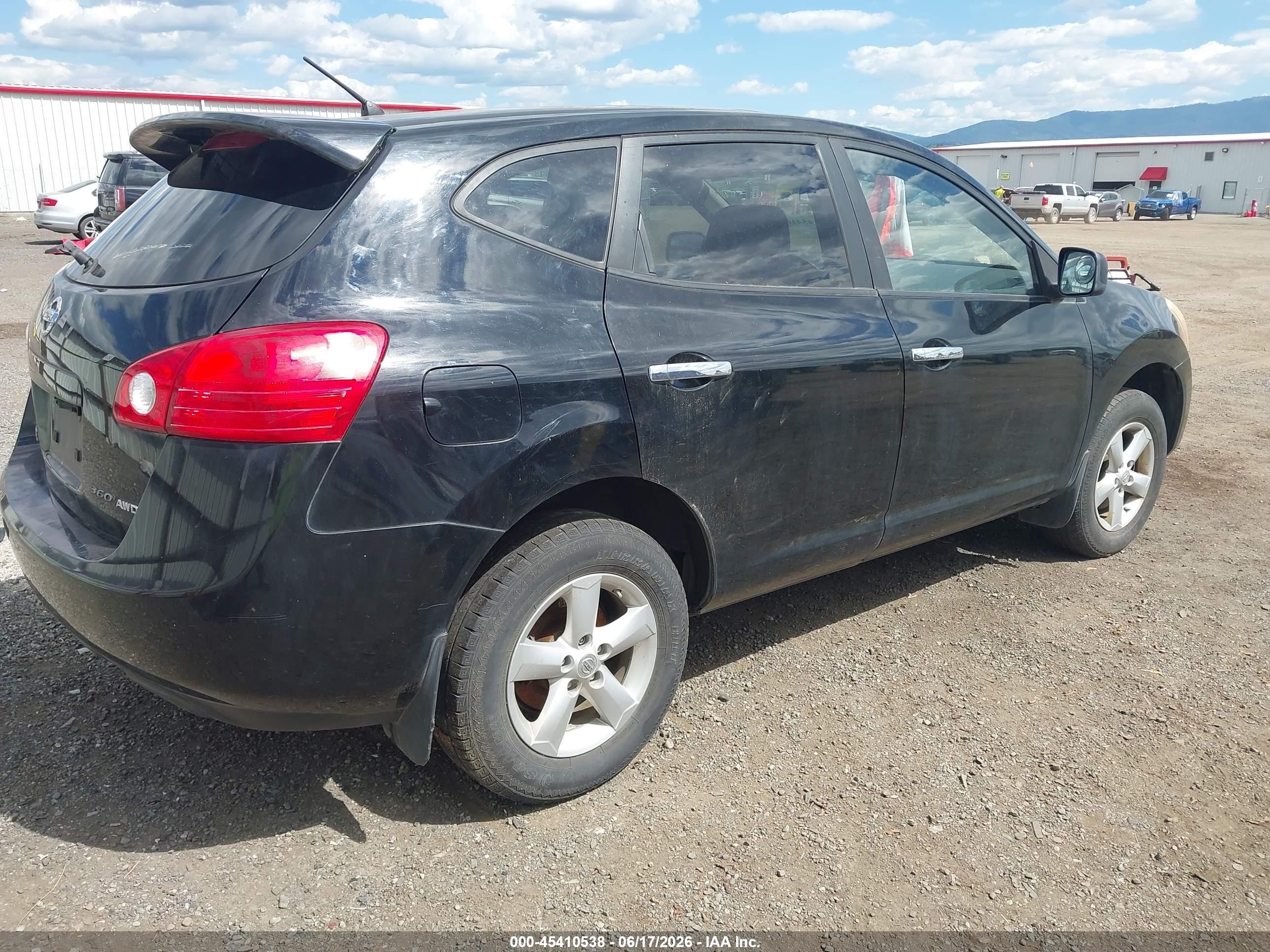 2010 Nissan Rogue S Black vin: JN8AS5MV5AW141540