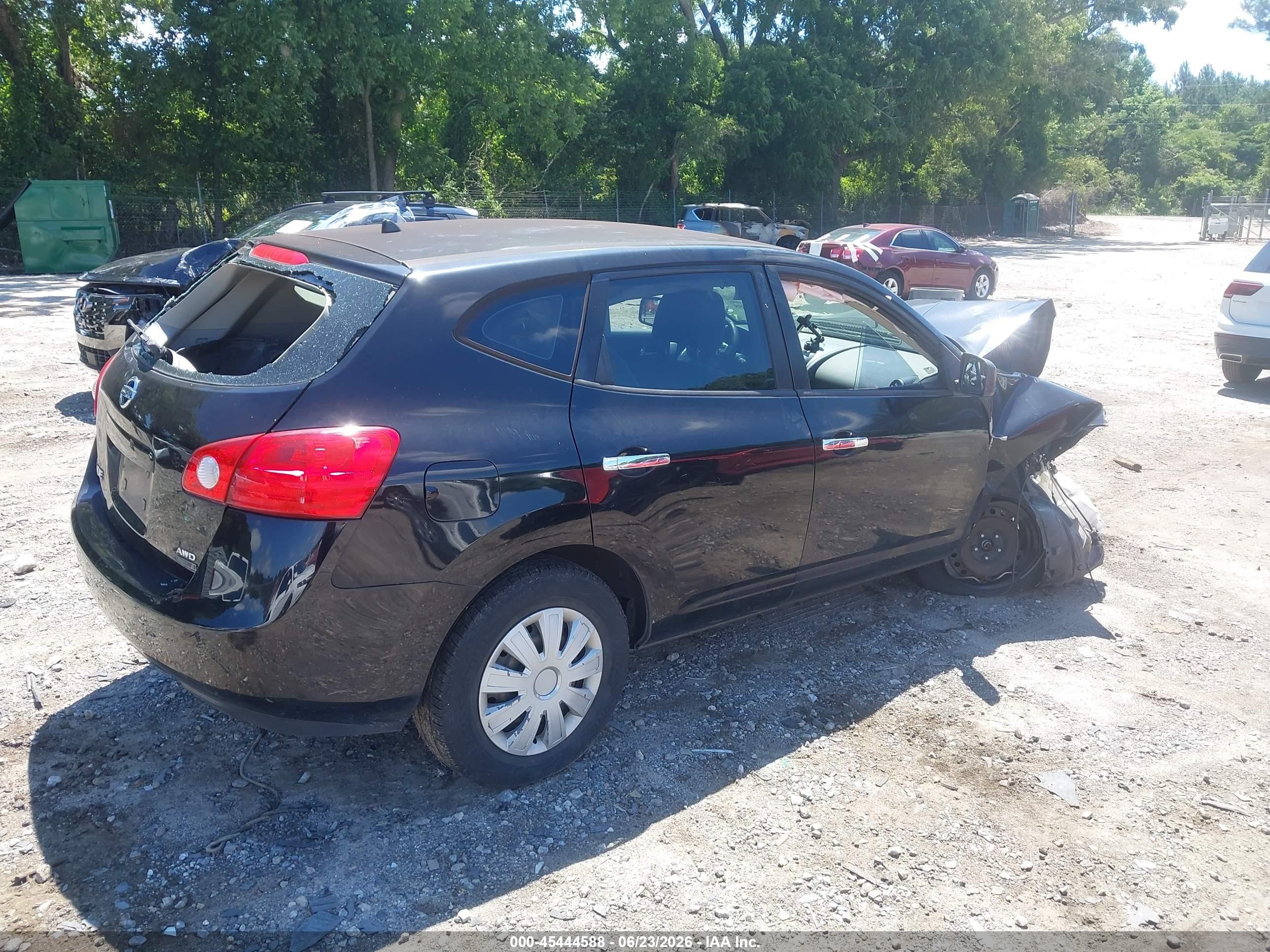 2010 Nissan Rogue S Black vin: JN8AS5MV5AW149735