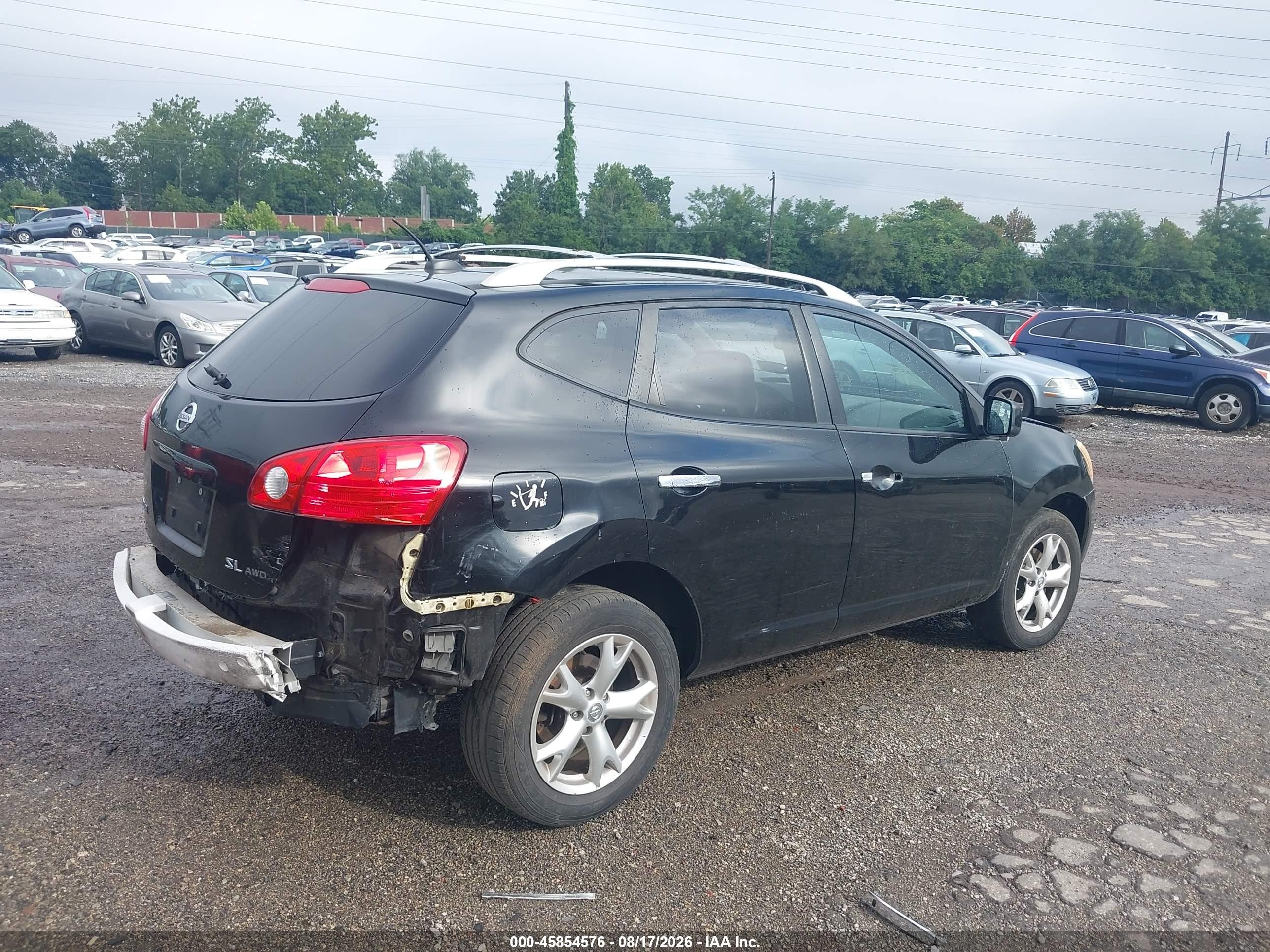 2010 Nissan Rogue Sl Black vin: JN8AS5MV5AW602249