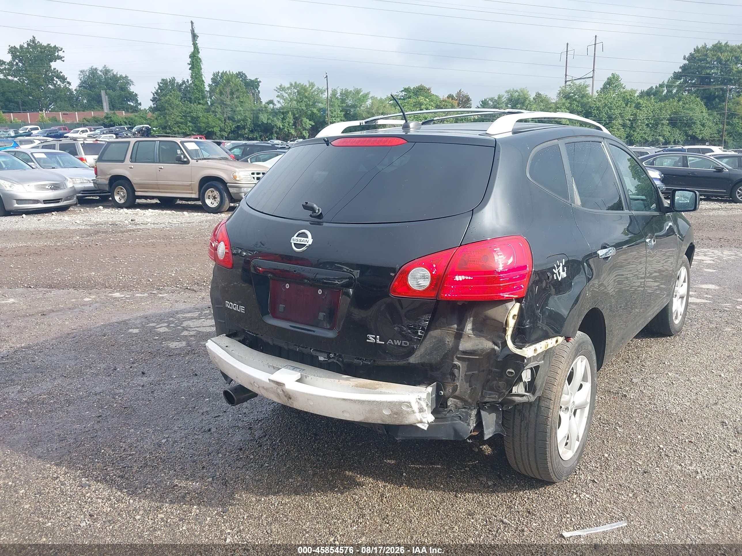 2010 Nissan Rogue Sl Black vin: JN8AS5MV5AW602249