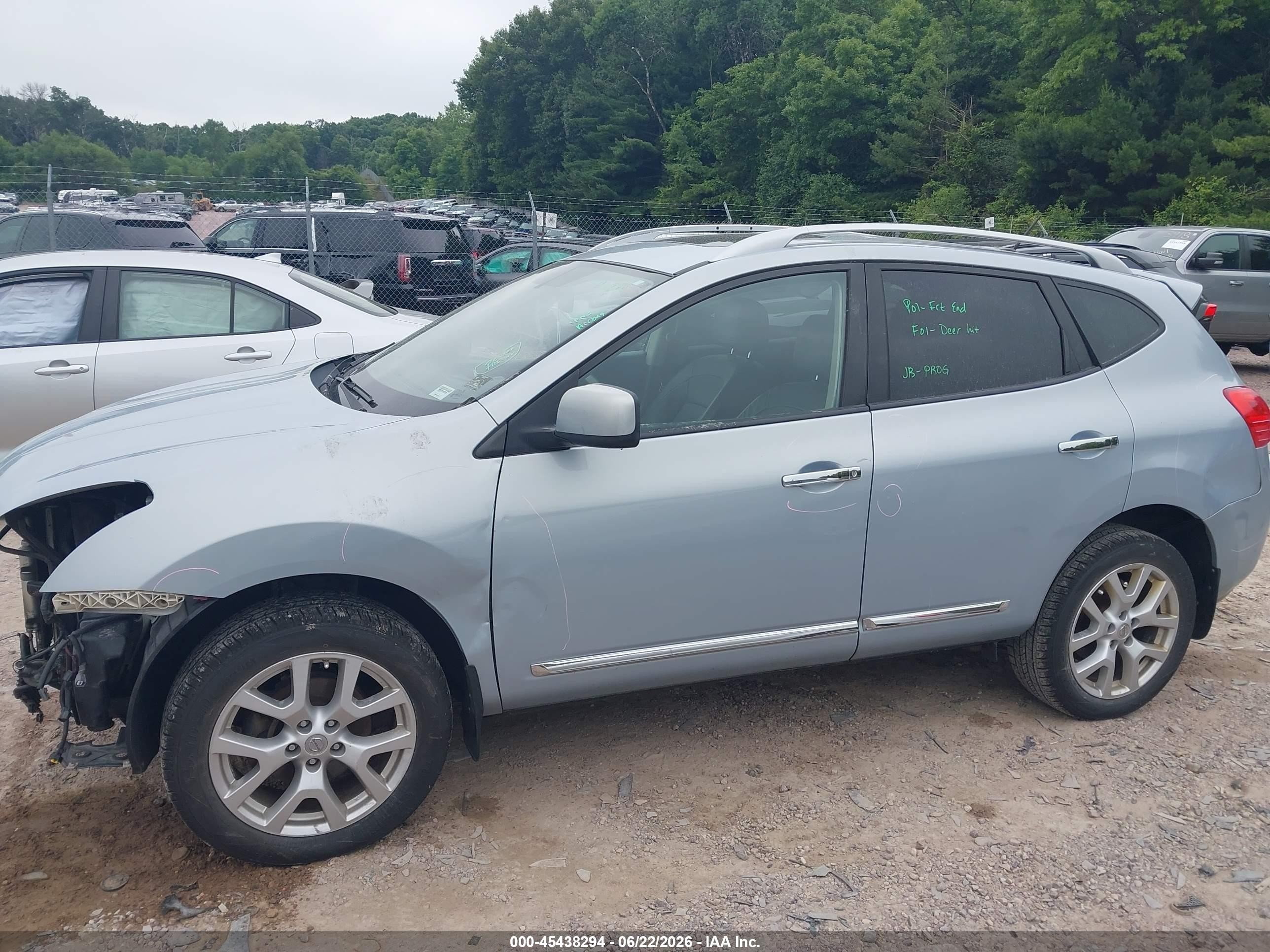 2011 Nissan Rogue Sv Silver vin: JN8AS5MV5BW266619