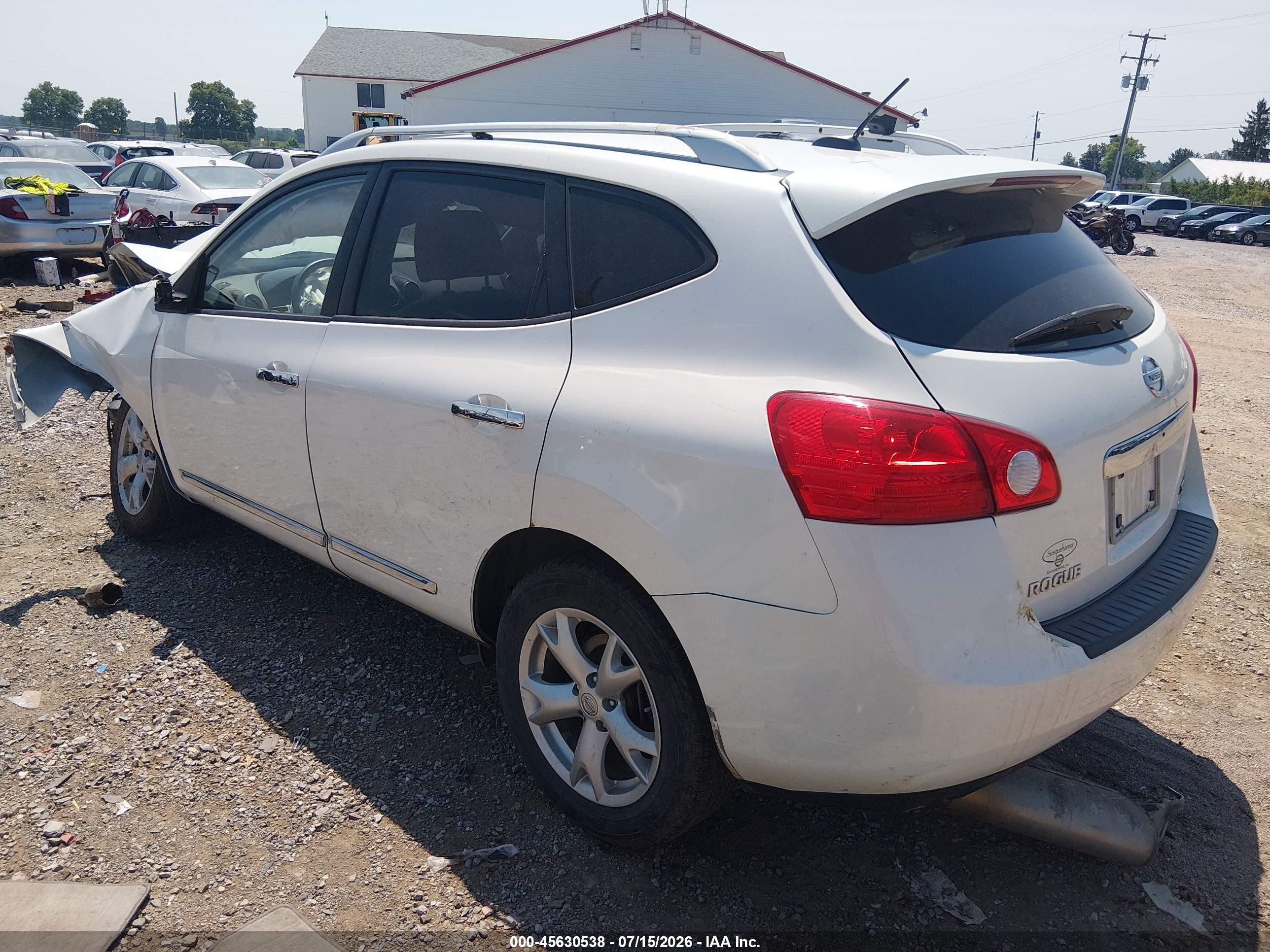2011 Nissan Rogue Sv White vin: JN8AS5MV5BW297451