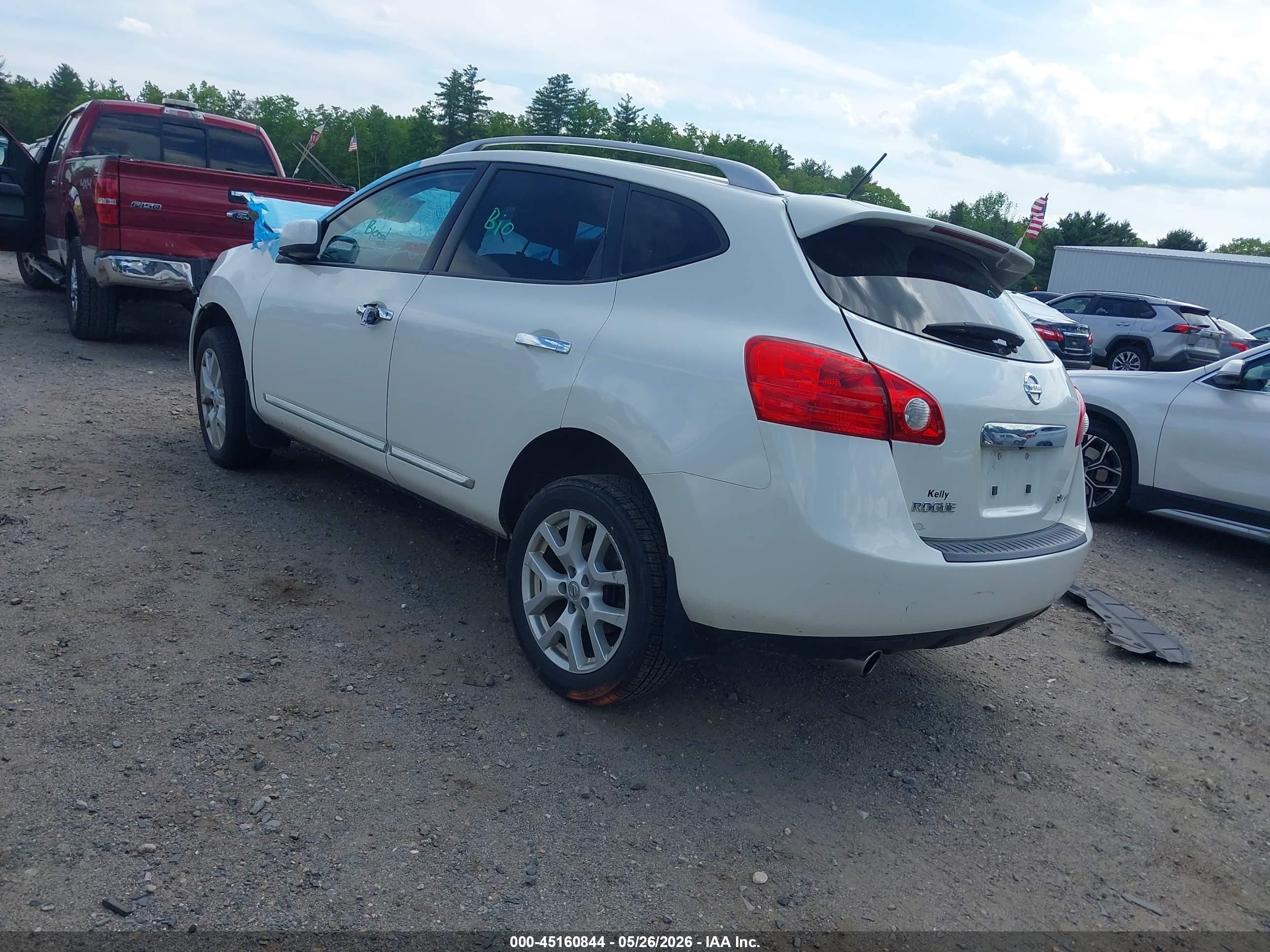 2011 Nissan Rogue Sv White vin: JN8AS5MV5BW303362