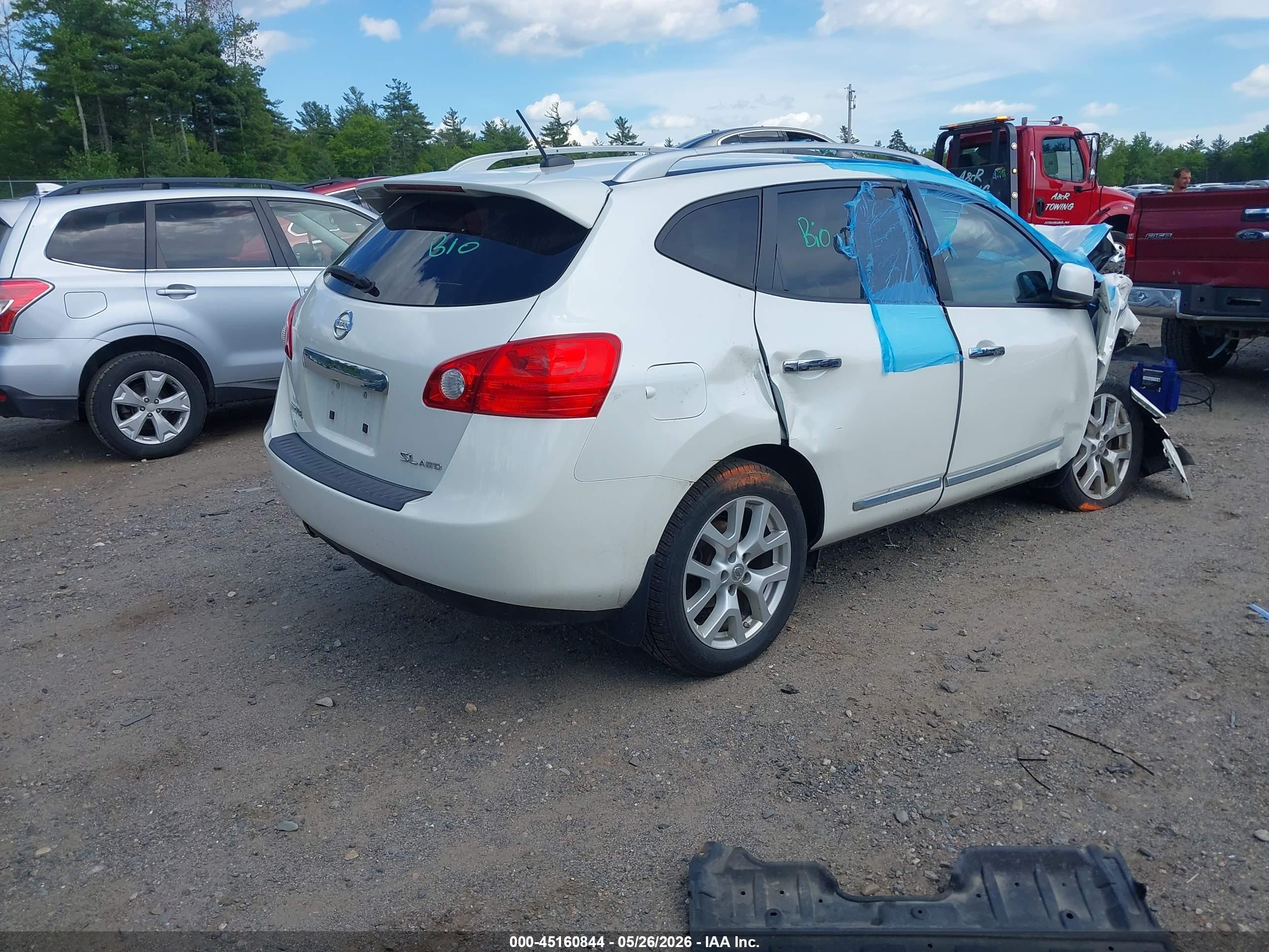 2011 Nissan Rogue Sv White vin: JN8AS5MV5BW303362