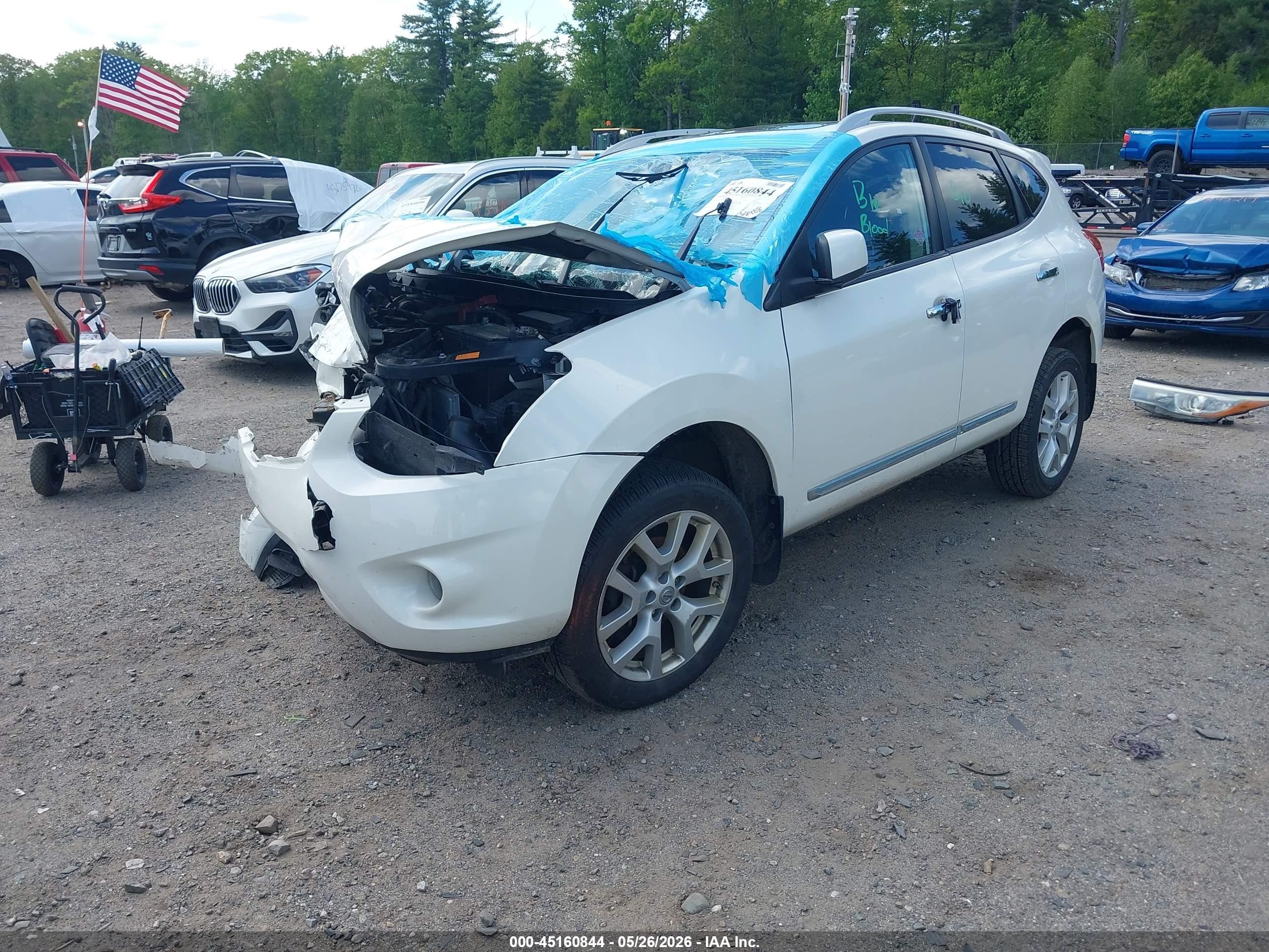 2011 Nissan Rogue Sv White vin: JN8AS5MV5BW303362