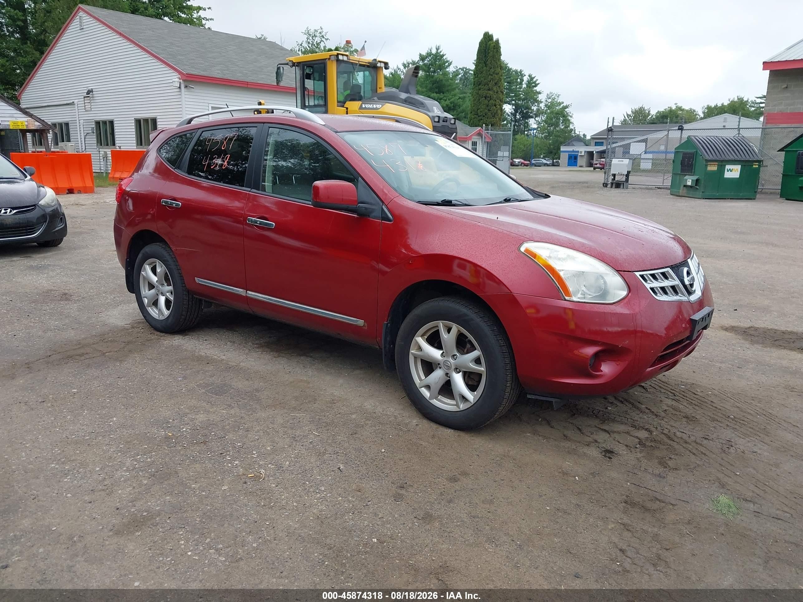 2011 Nissan Rogue Sv Темно-бордовый vin: JN8AS5MV5BW306214