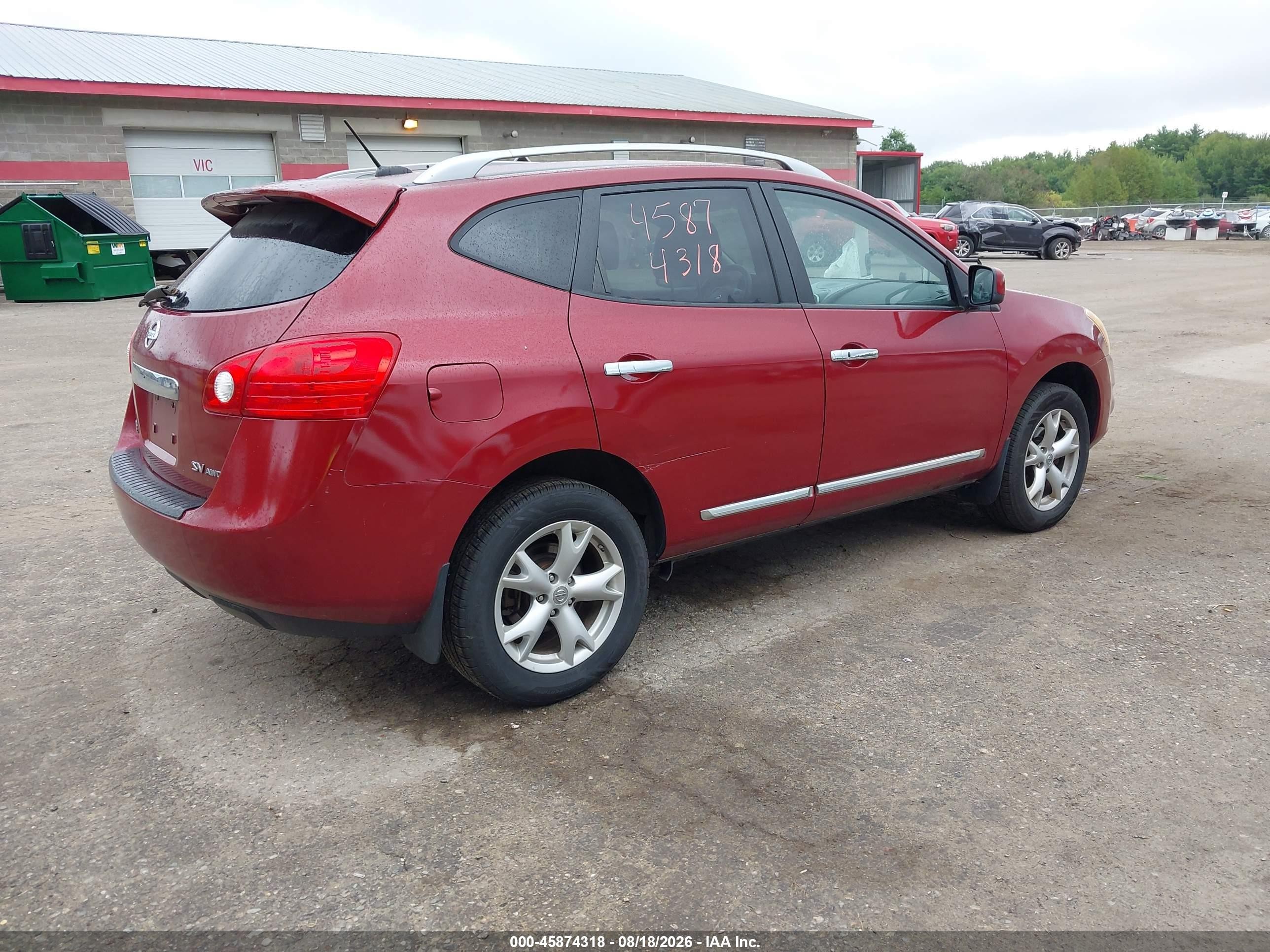 2011 Nissan Rogue Sv Maroon vin: JN8AS5MV5BW306214
